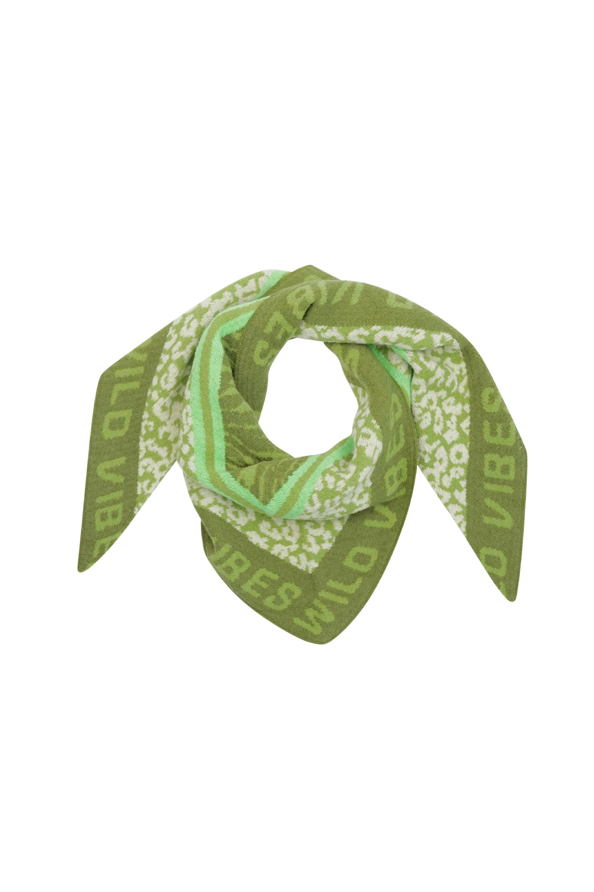 Wild Glow scarf - green & bright green h5 