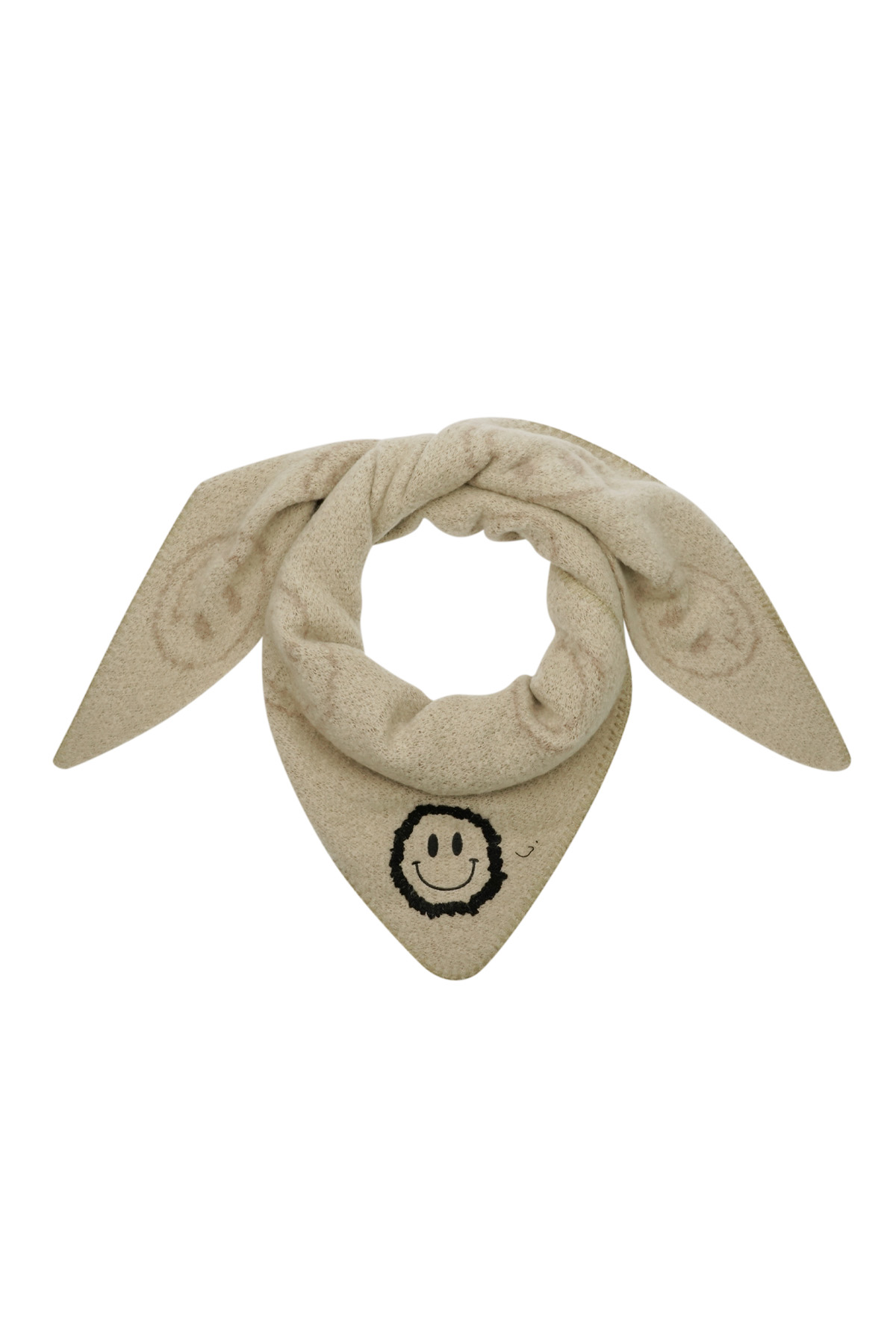 Winter scarf smiley smoothnes - beige h5 