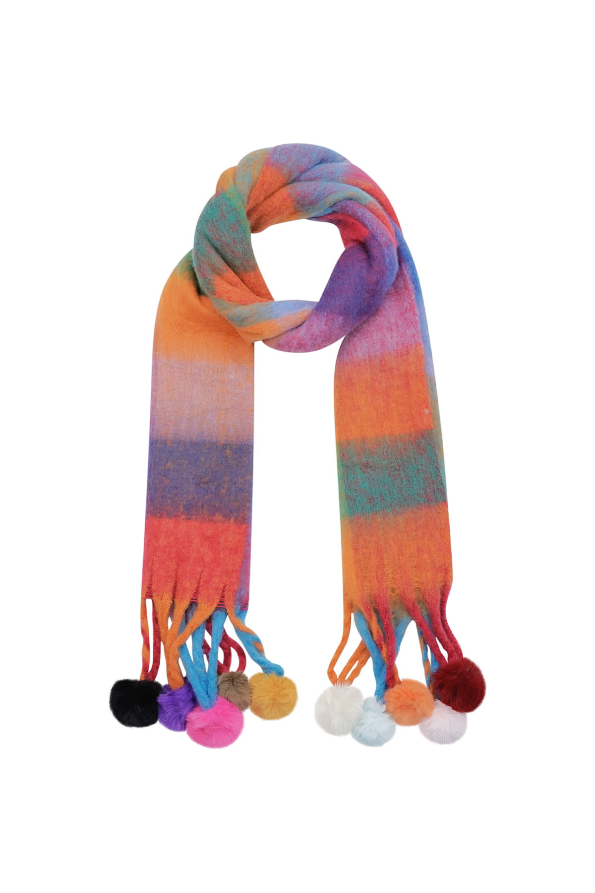 Winter scarf dreamy drape - multi h5 