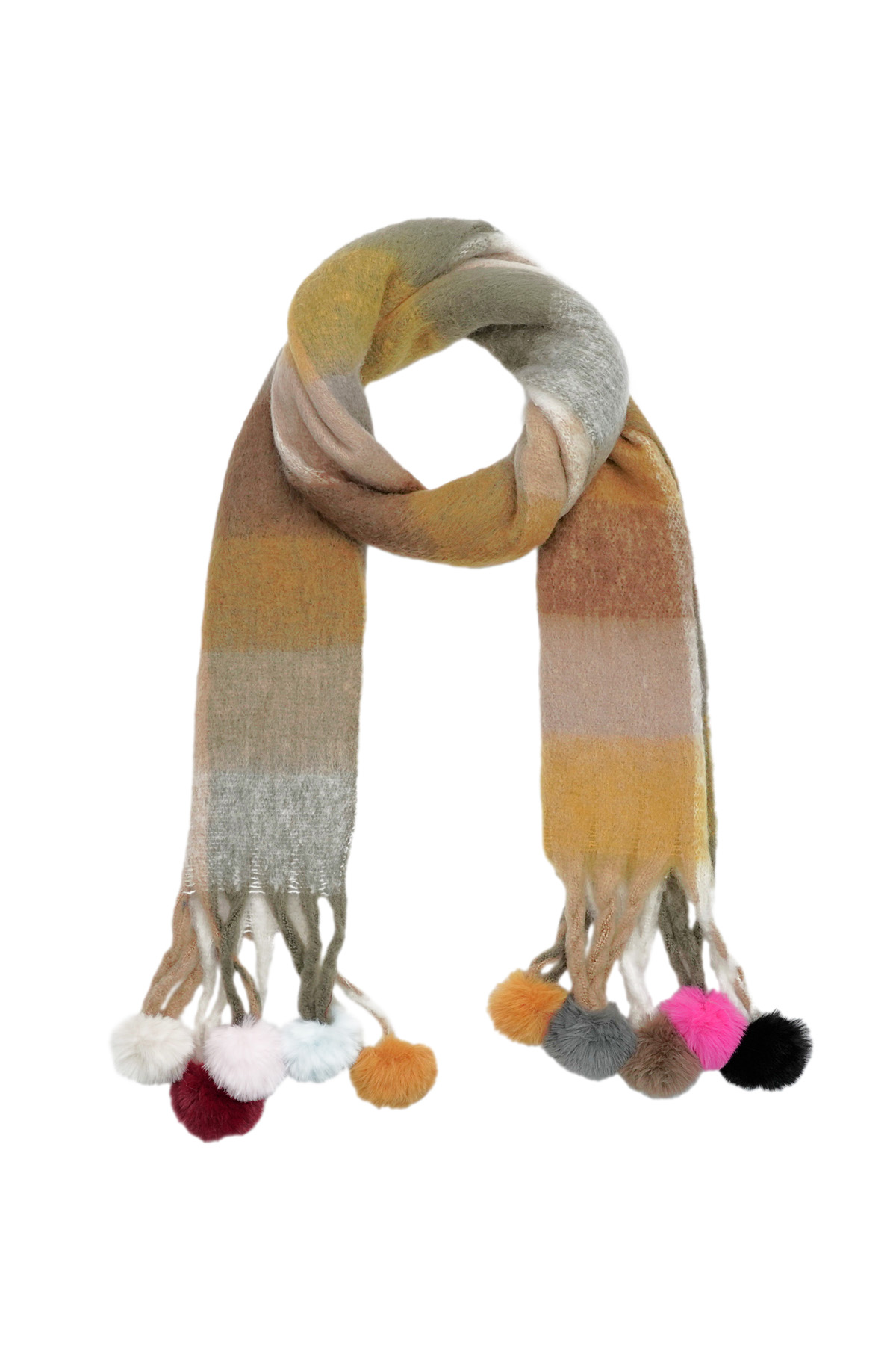 Winter scarf dreamy drape - beige h5 