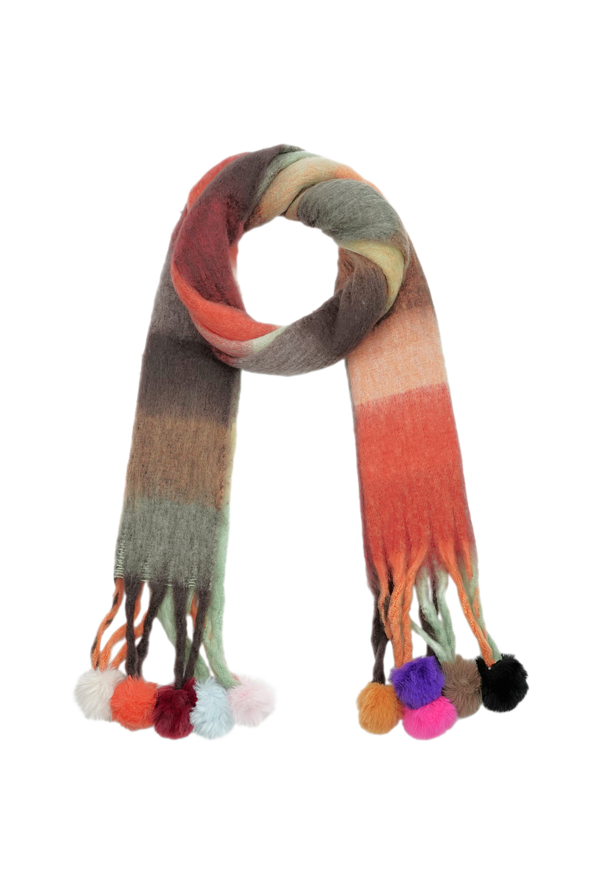 Winter scarf dreamy drape - brown h5 