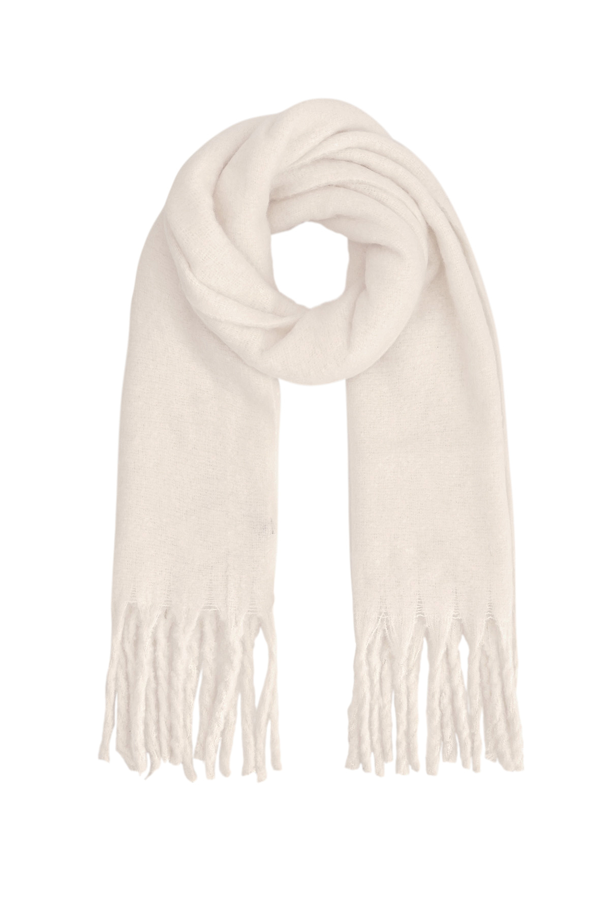 Colorful Winter scarf - off-white h5 