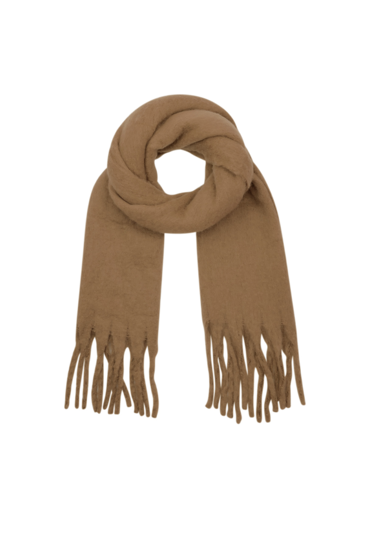 Colorful winter scarf - brown h5 