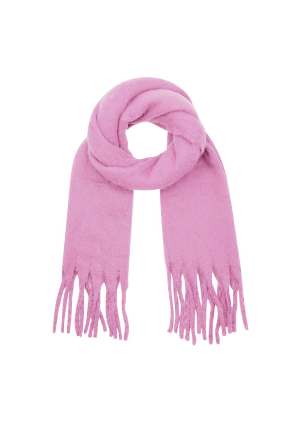 Colorful Winter scarf - light pink h5 