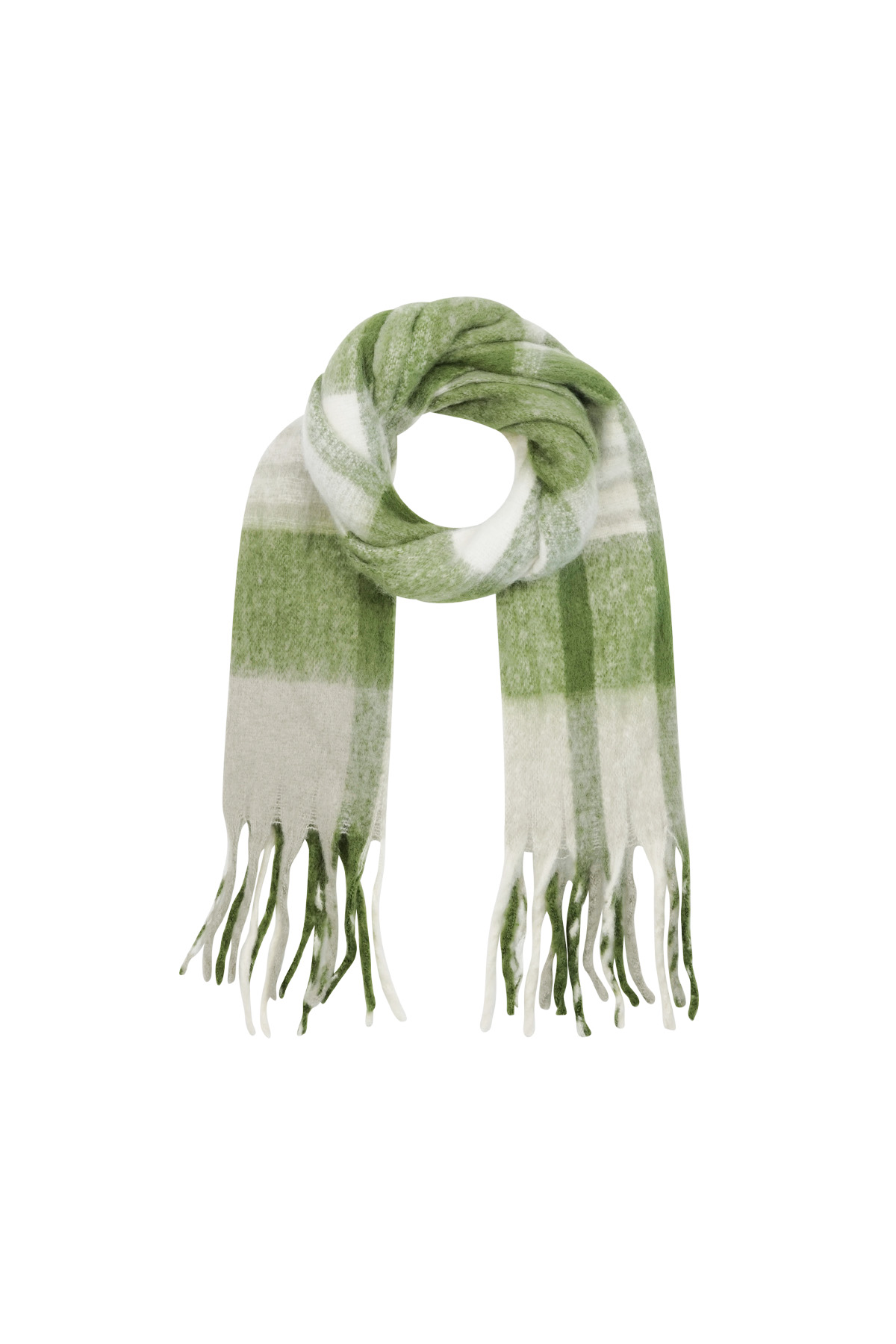 Scarf striped pattern - green 