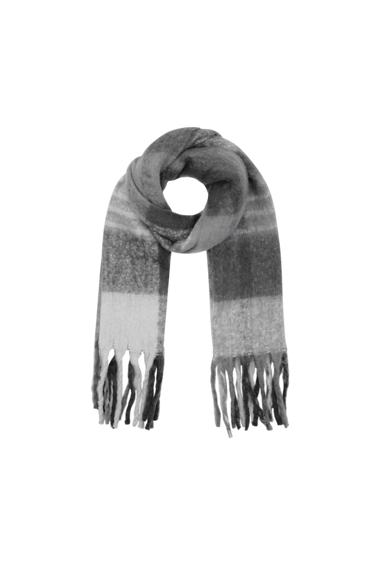 Scarf striped pattern - gray 