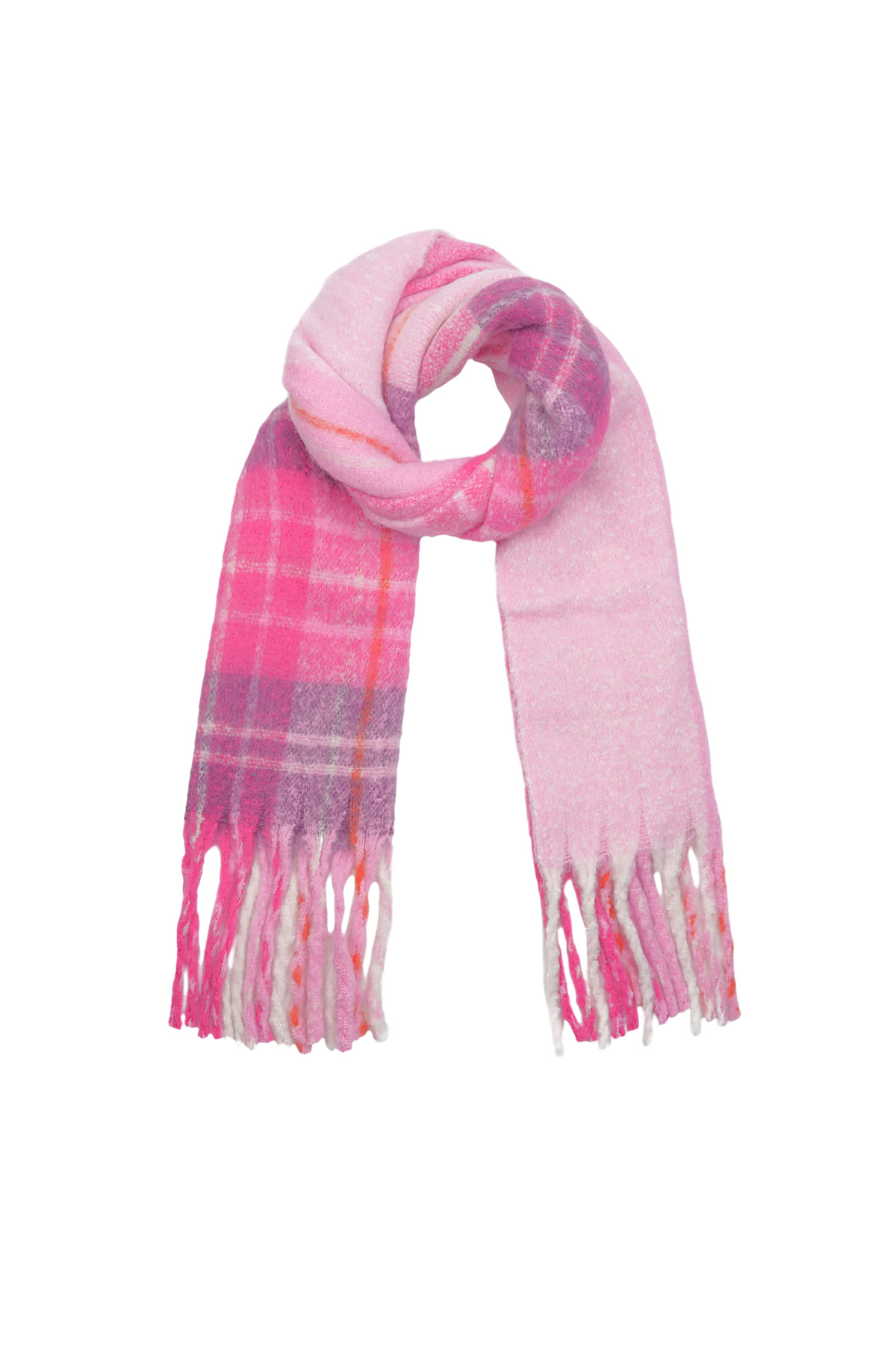 Bufanda de invierno con amuleto relajante - rosa h5 