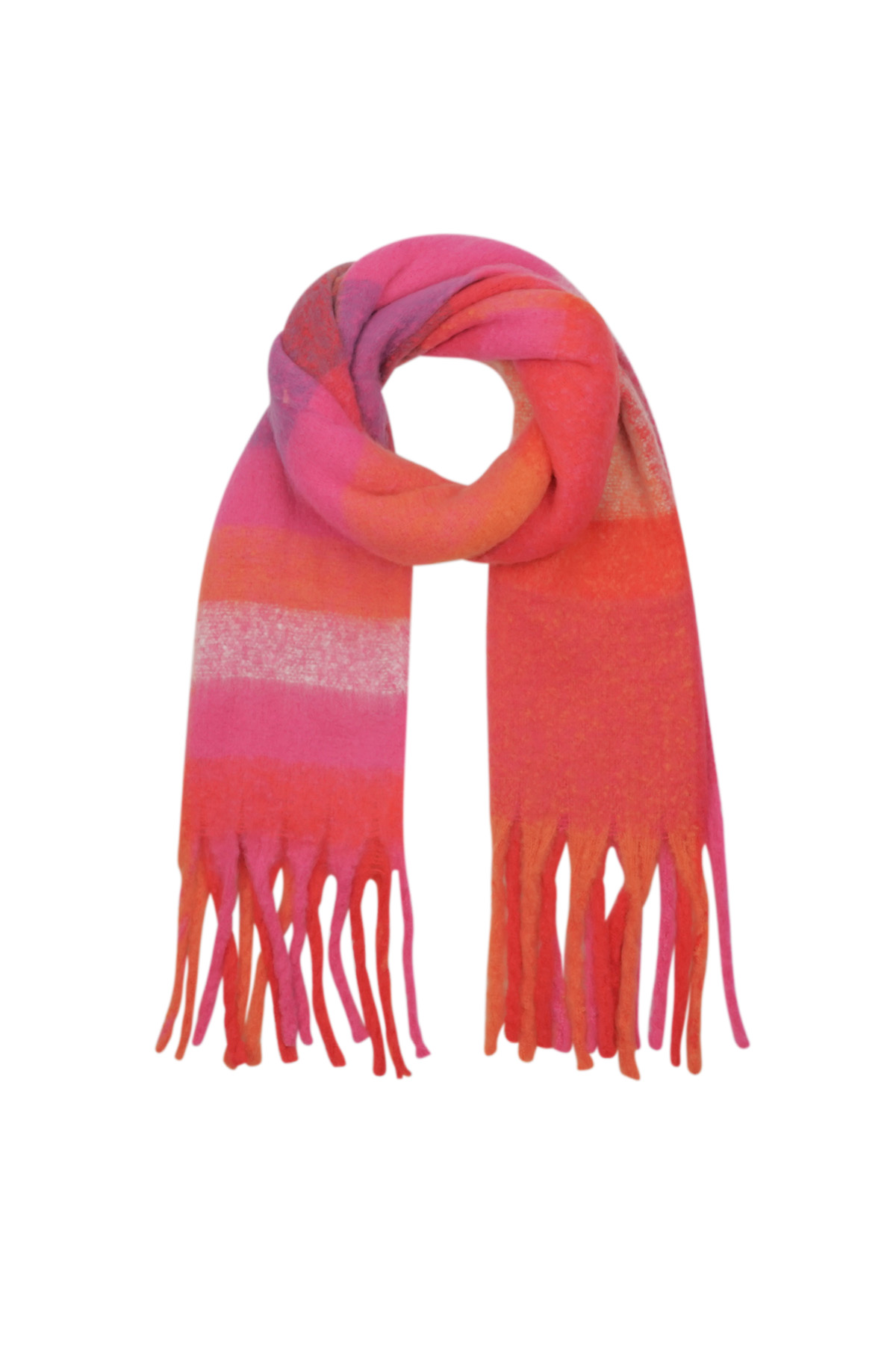 Eleganter Embrace Schal - orange pink h5 