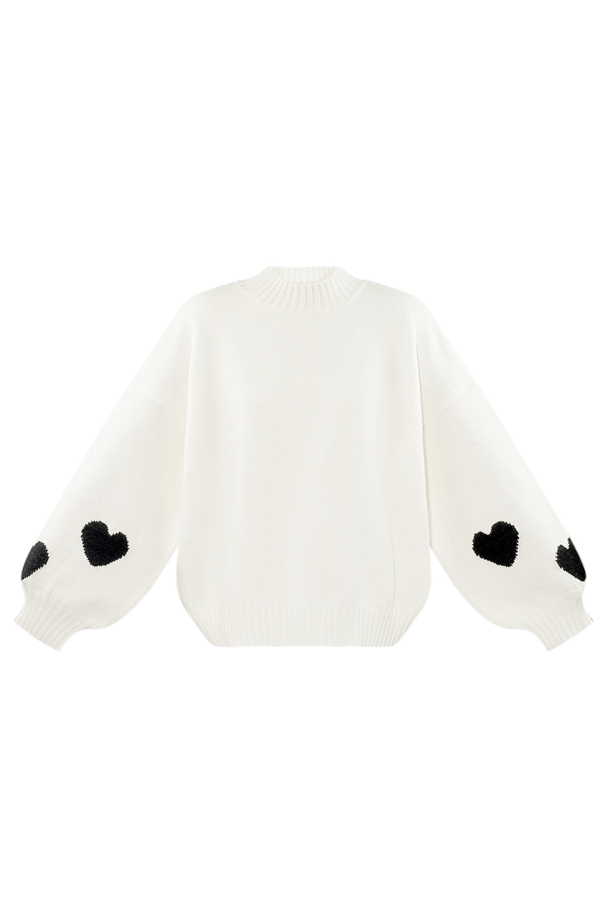 Maglione Comfort Heart Knit - bianco sporco h5 