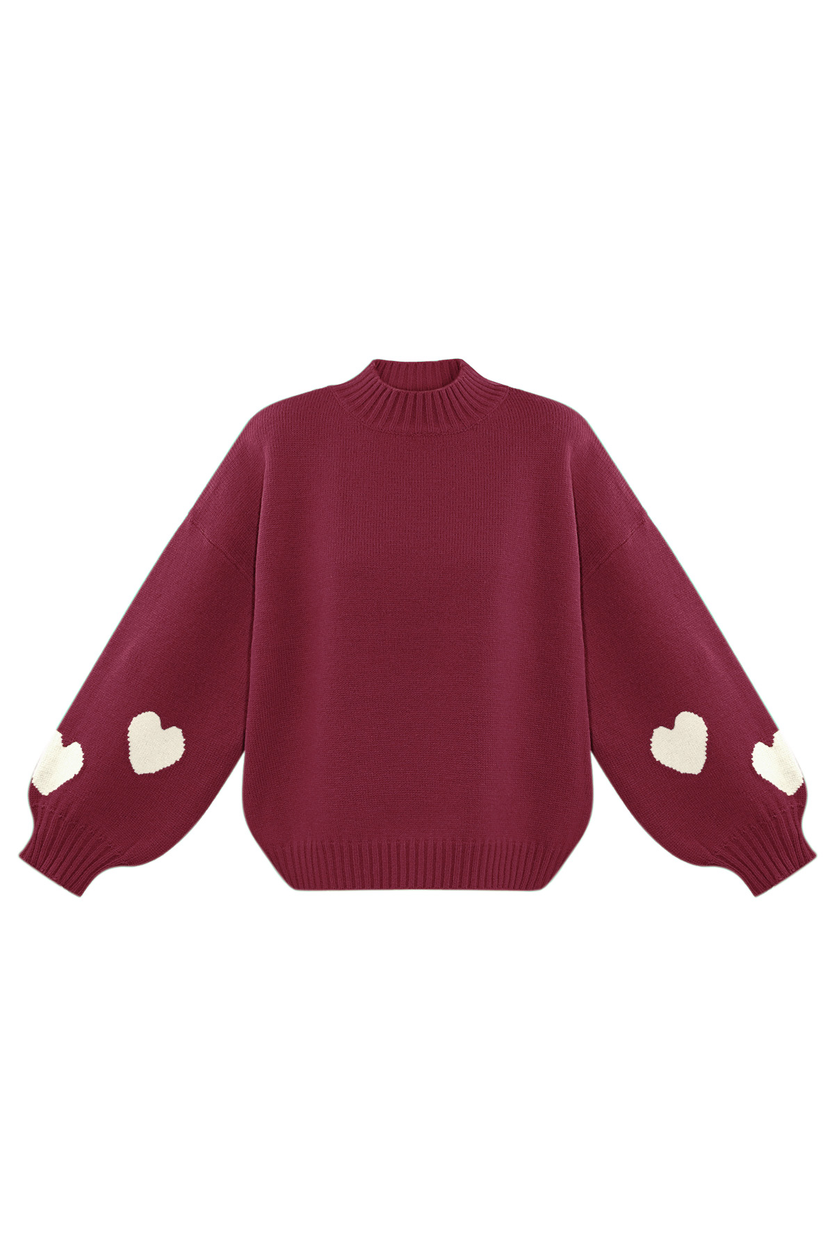 Comfort Heart Knit sweater - Red