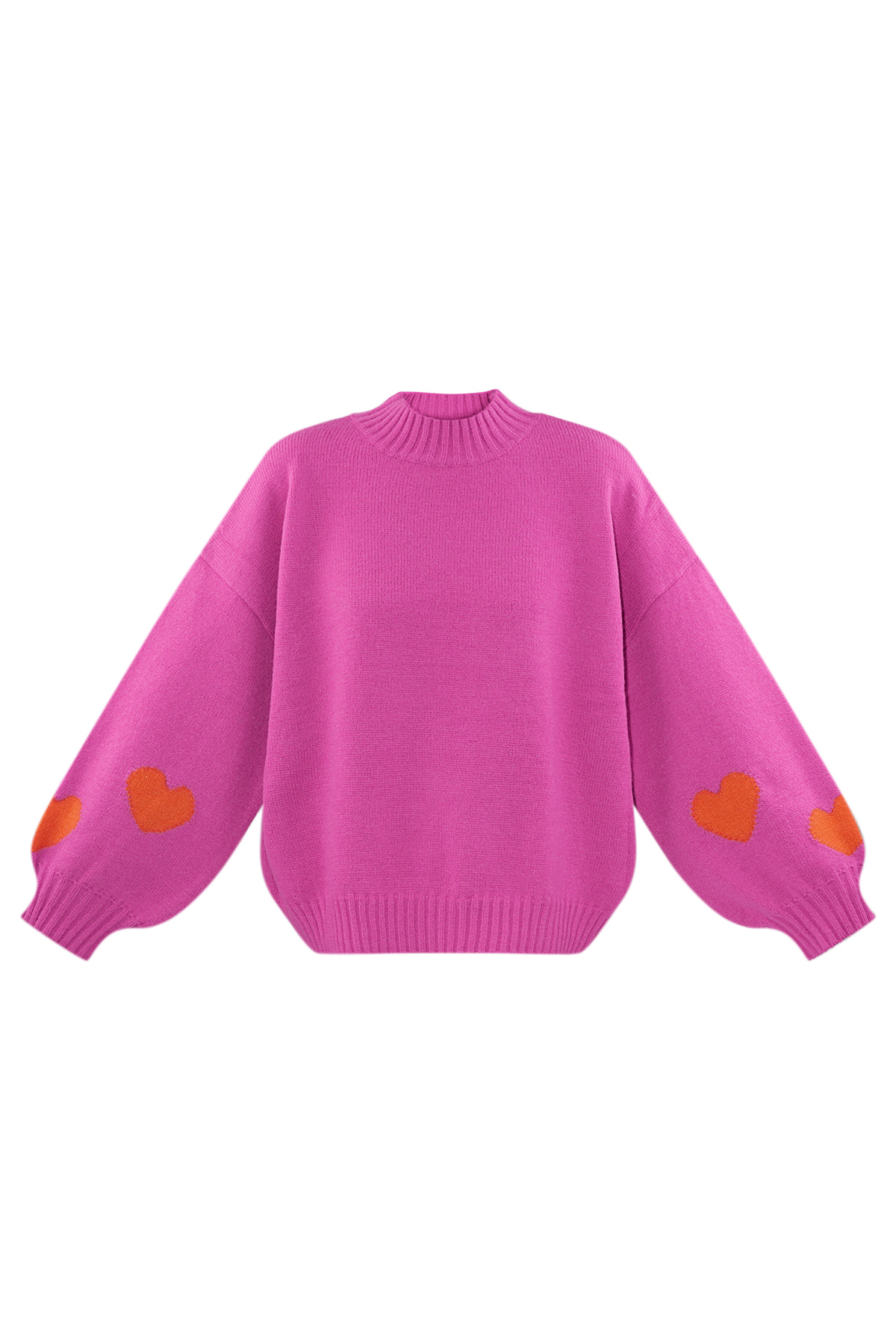 Comfort Heart Knit trui - fuchsia h5 