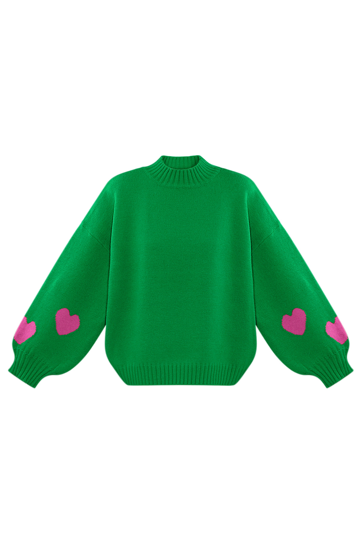 Maglione Comfort Heart Knit - verde h5 