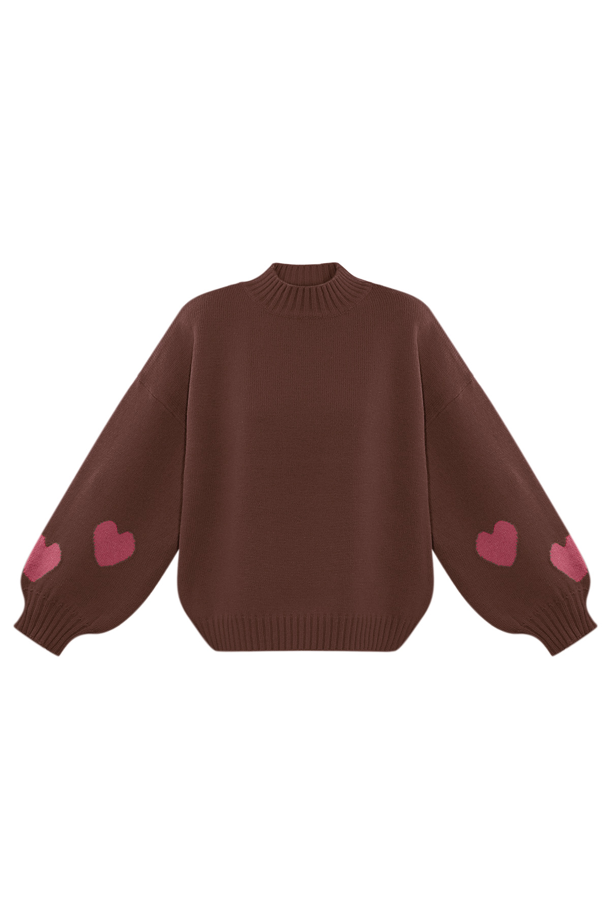 Comfort Heart Knit sweater - Brown