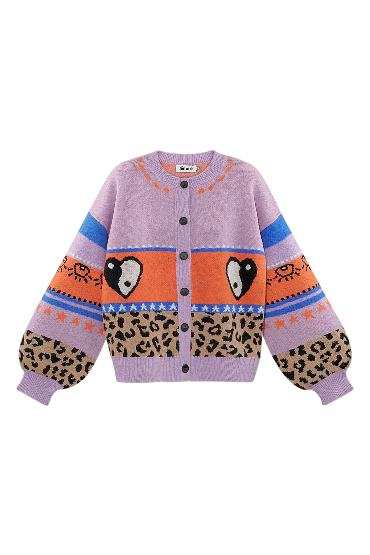 Dreamy Days cardigan - orange purple (Pack with plastic bag) 