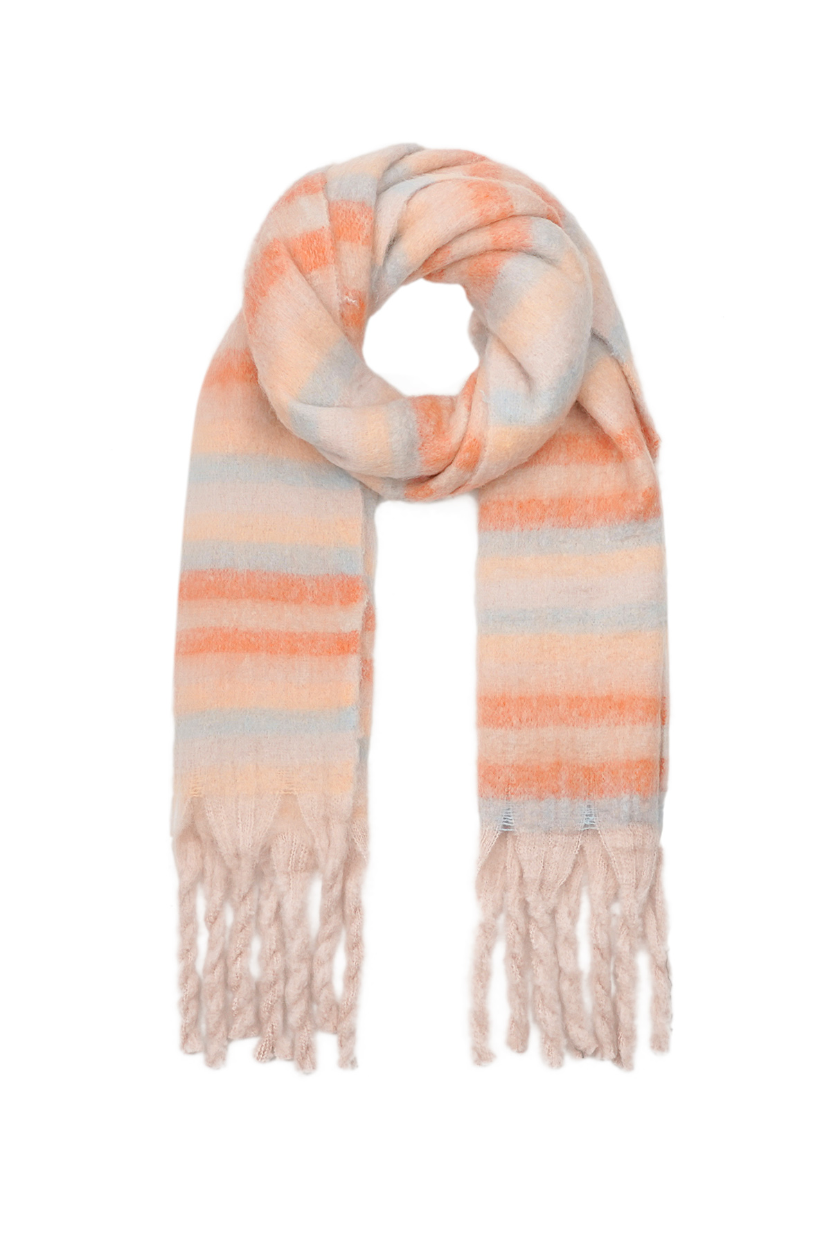 Foulard Life in Stripes - corail h5 