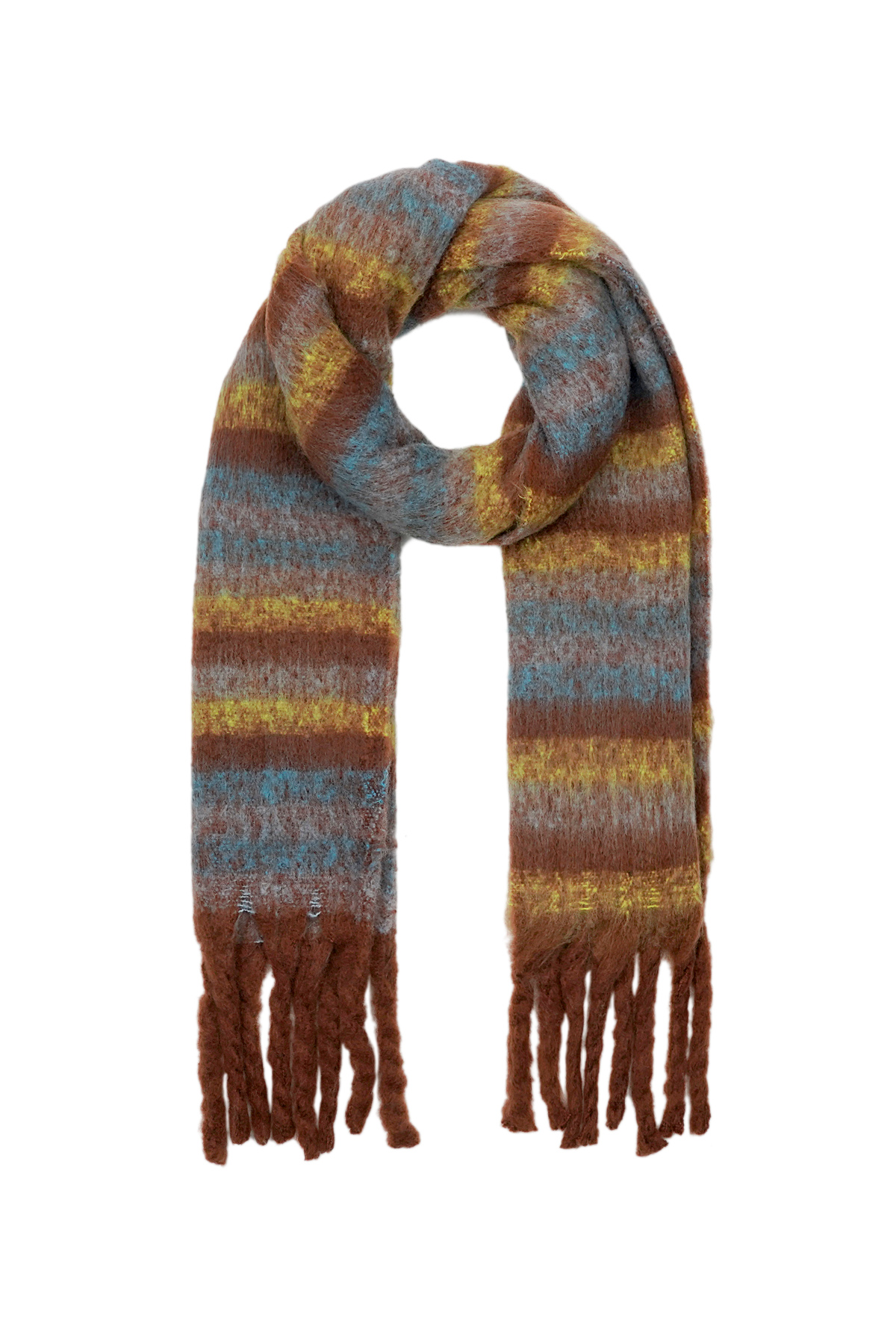 Life in Stripes scarf - brown