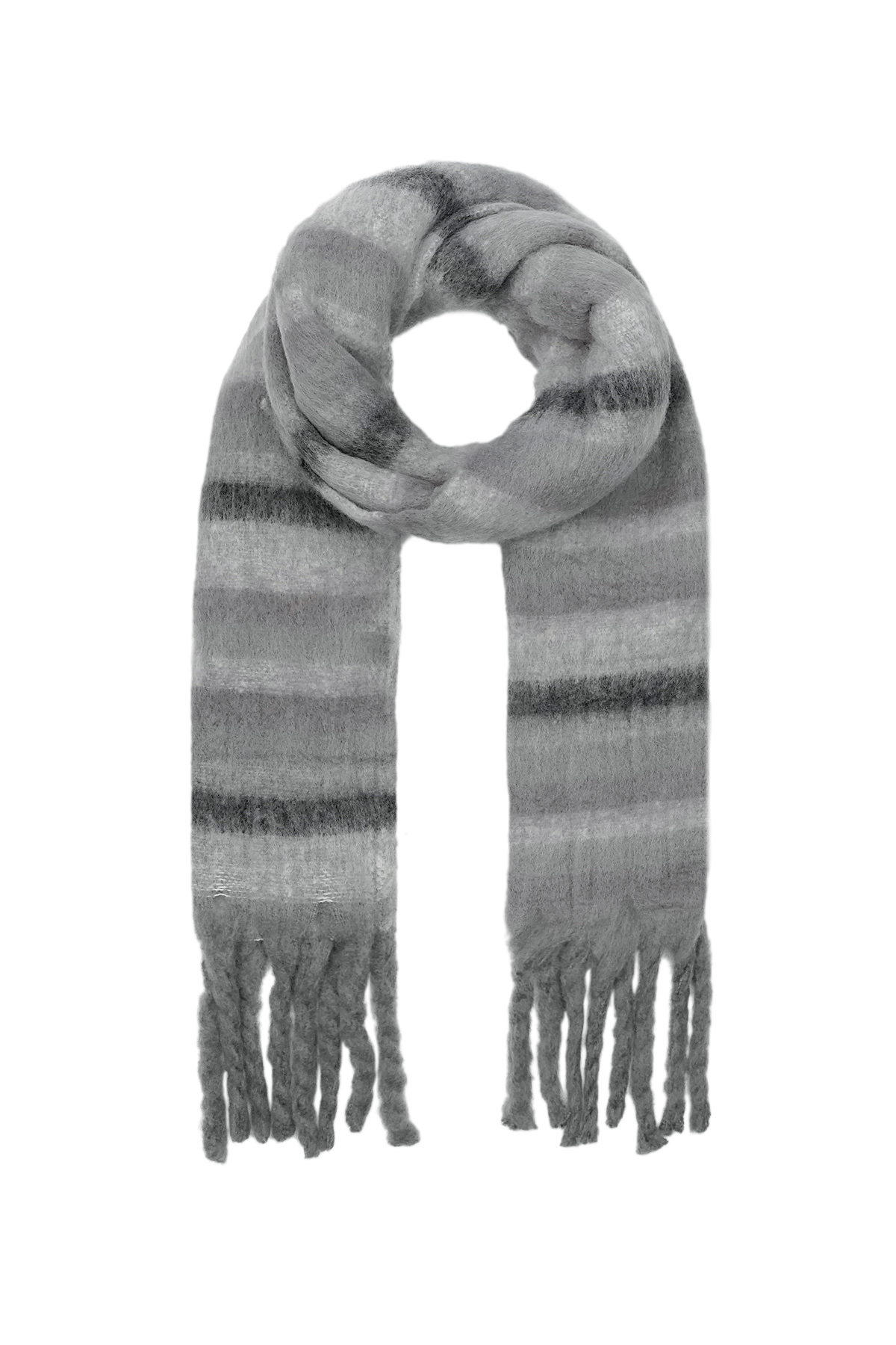 Life in Stripes scarf - gray h5 