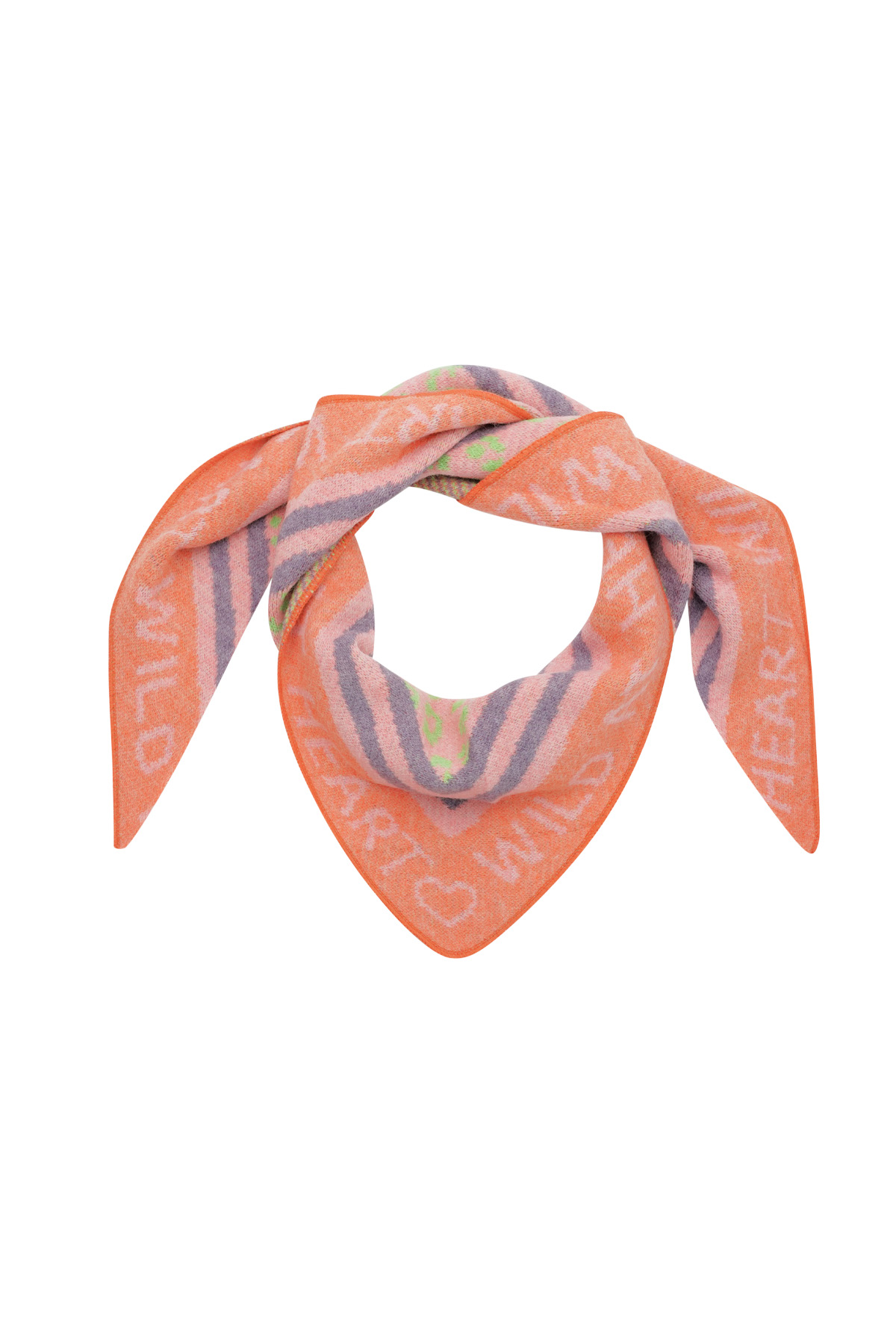 Winter scarf wild heart - multi