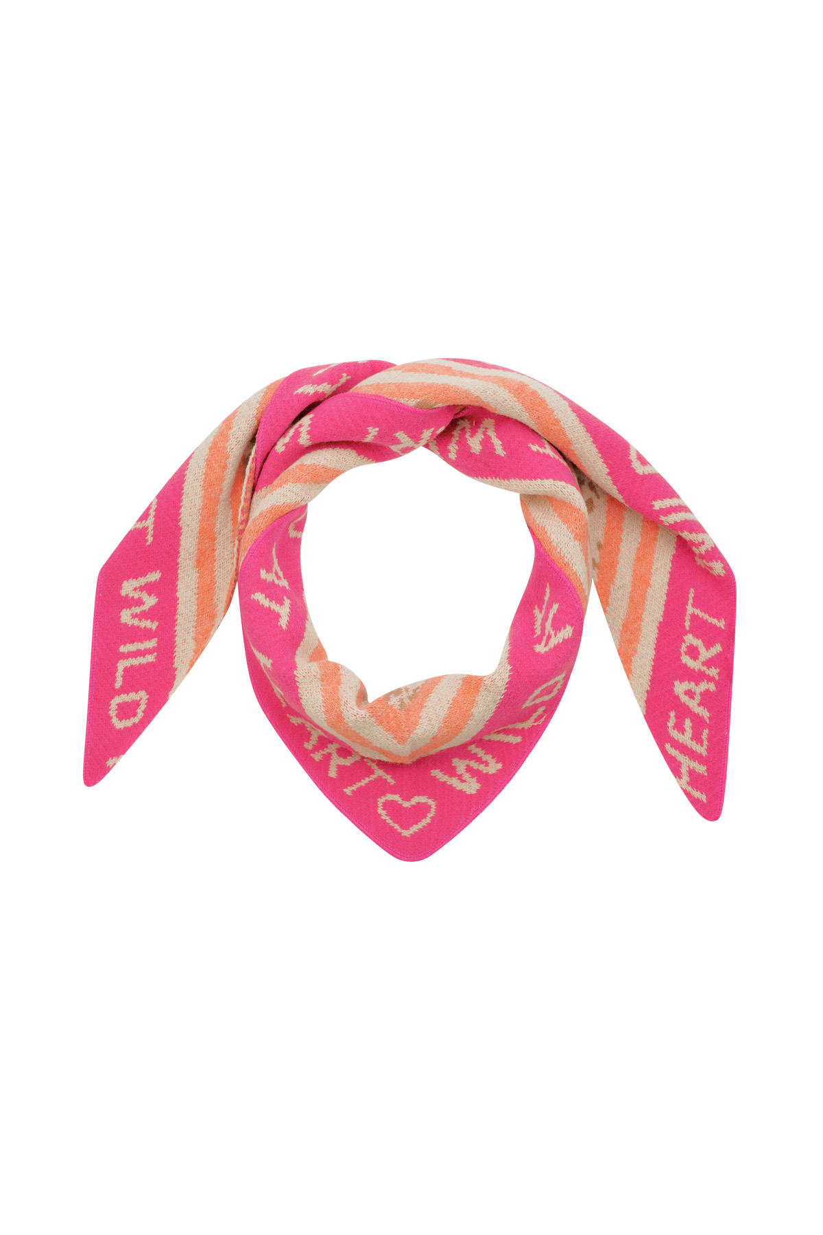 Wintersjaal wild heart - roze multi h5 