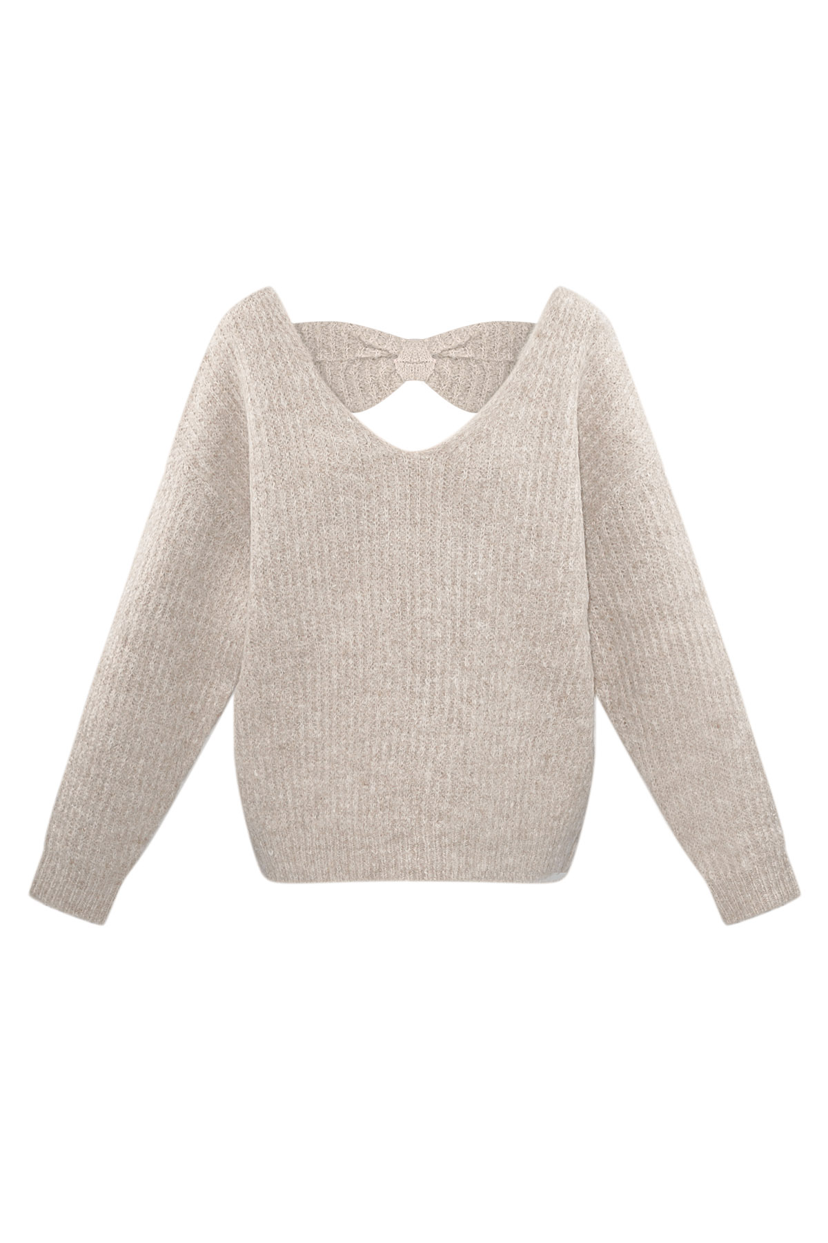 Pullover mit Schleife - beige h5 