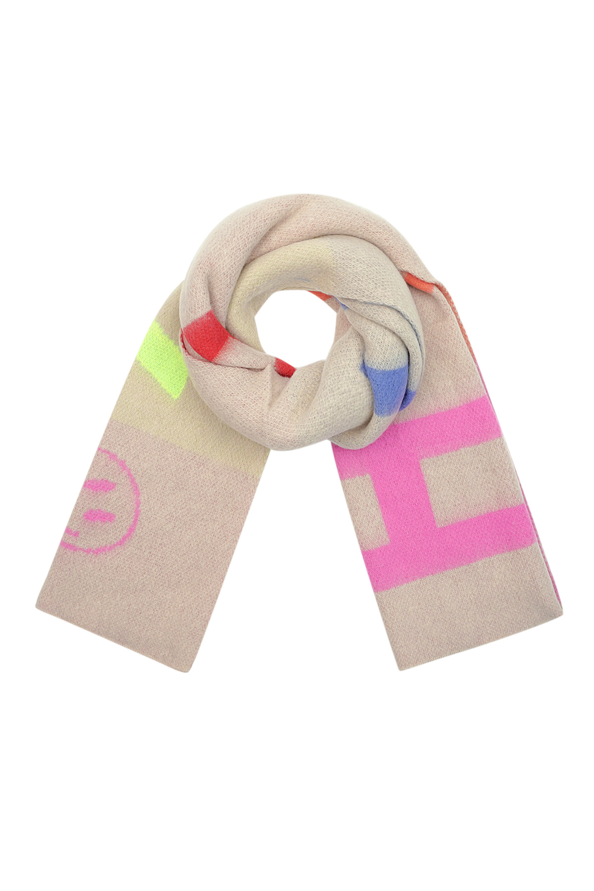 Joyful twist scarf - beige h5 