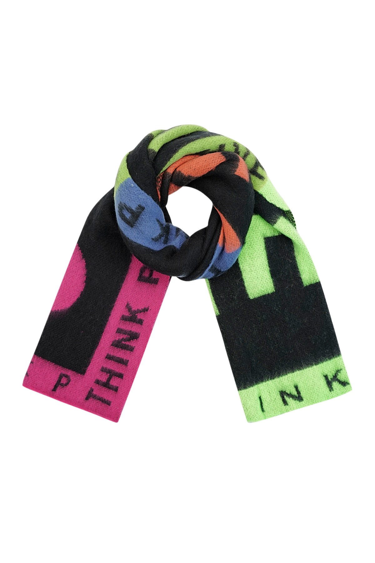 Scarf smile away - black multi h5 