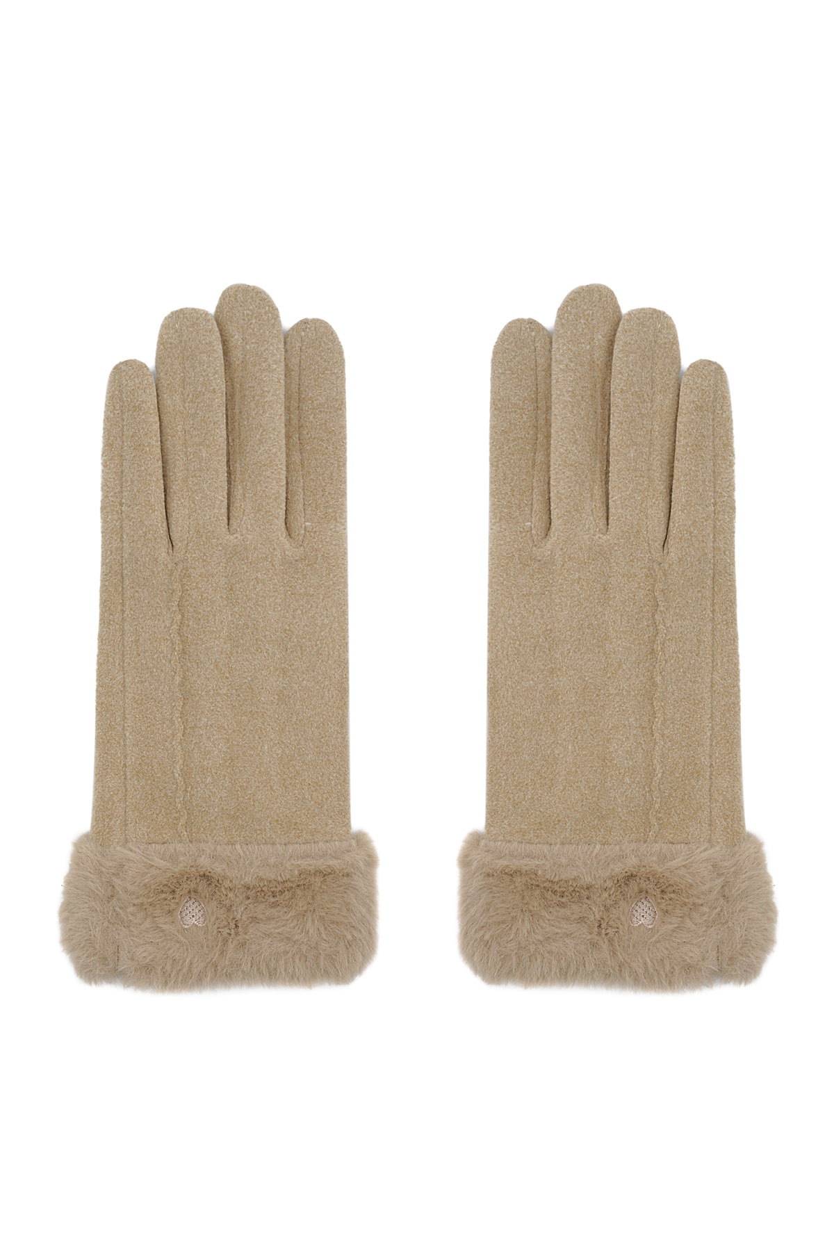 Kuschelige Wolkenhandschuhe - beige h5 