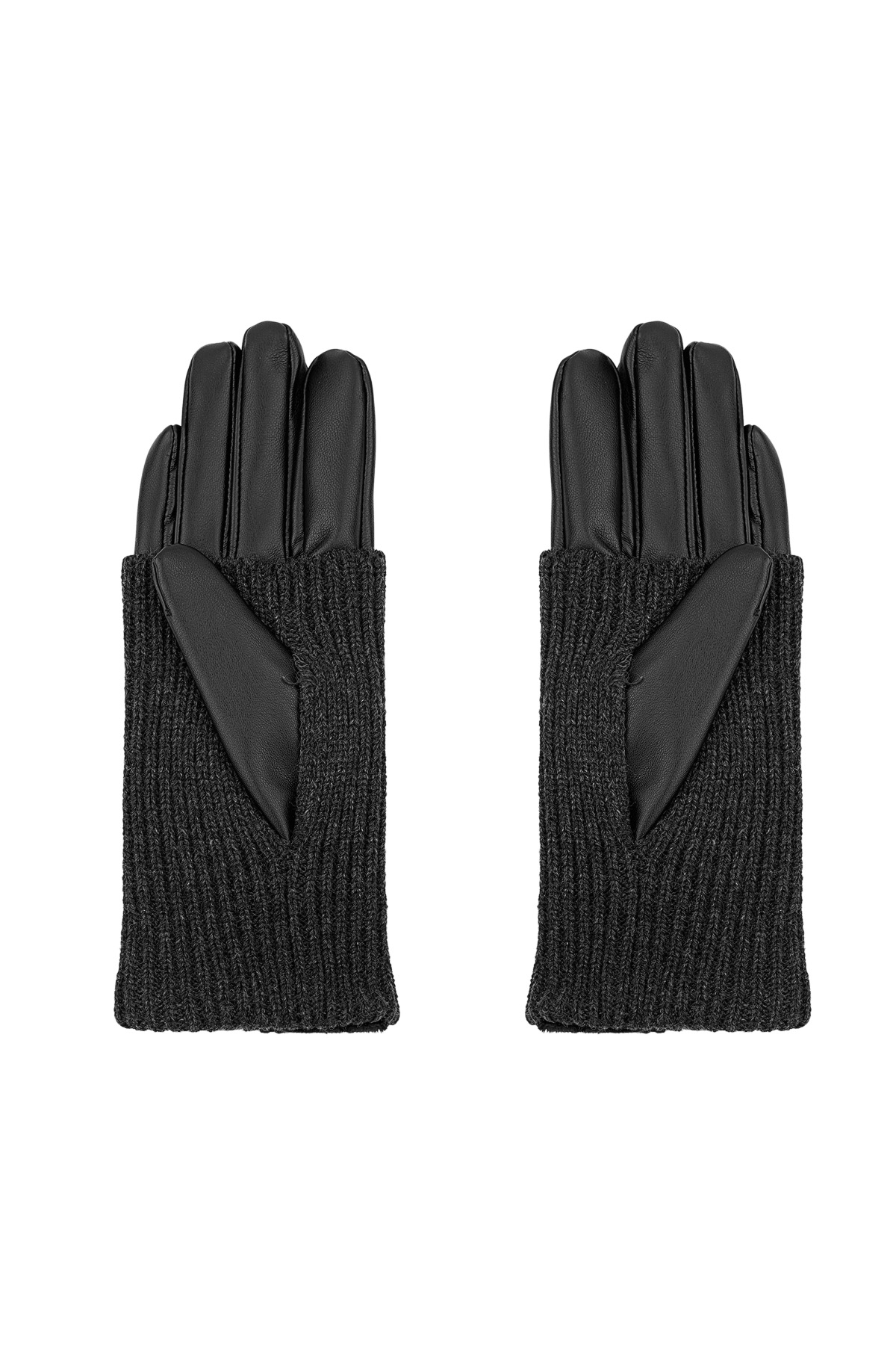 Gants en tricot douillet - noir Image3