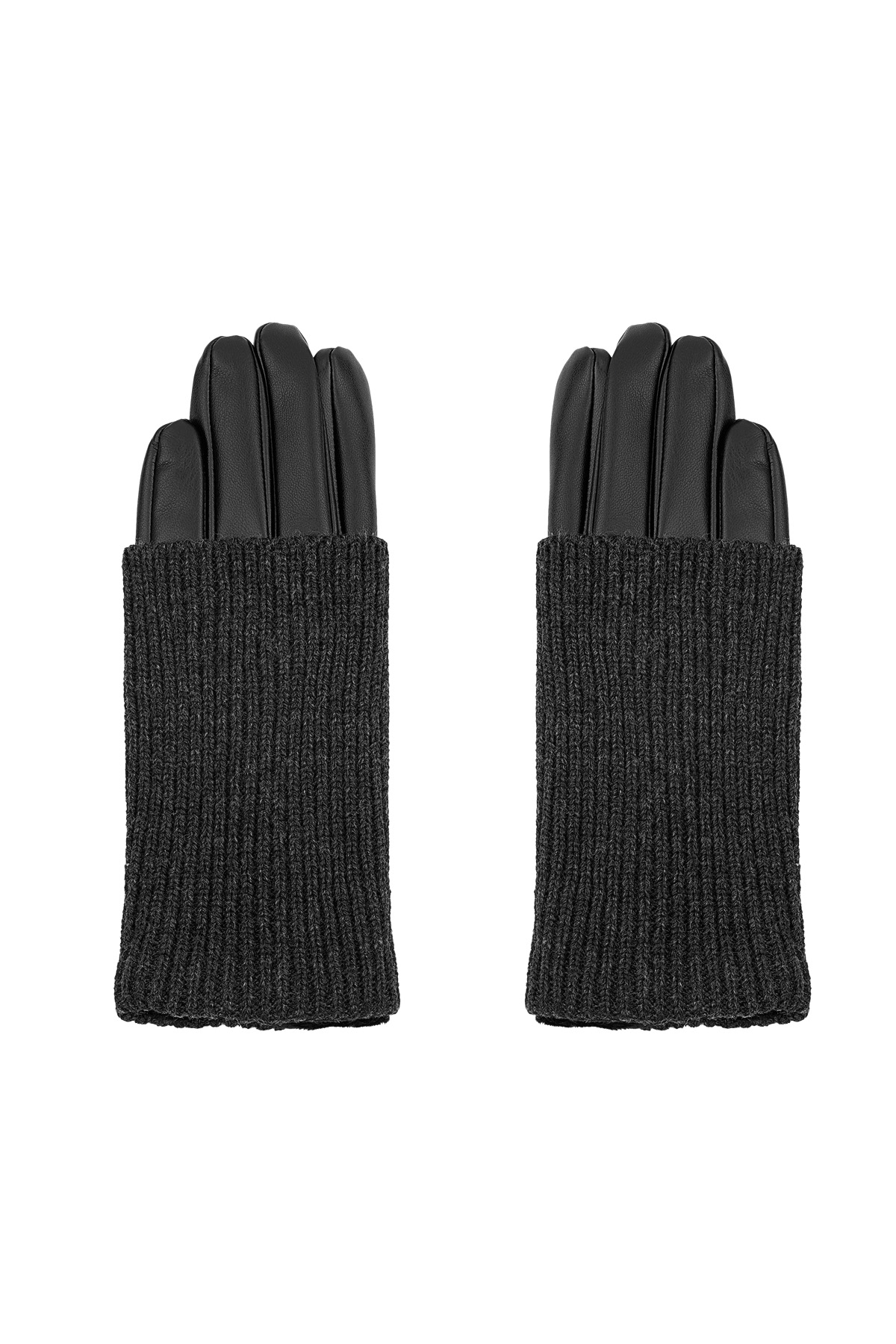 Guantes de punto acogedores - negros h5 