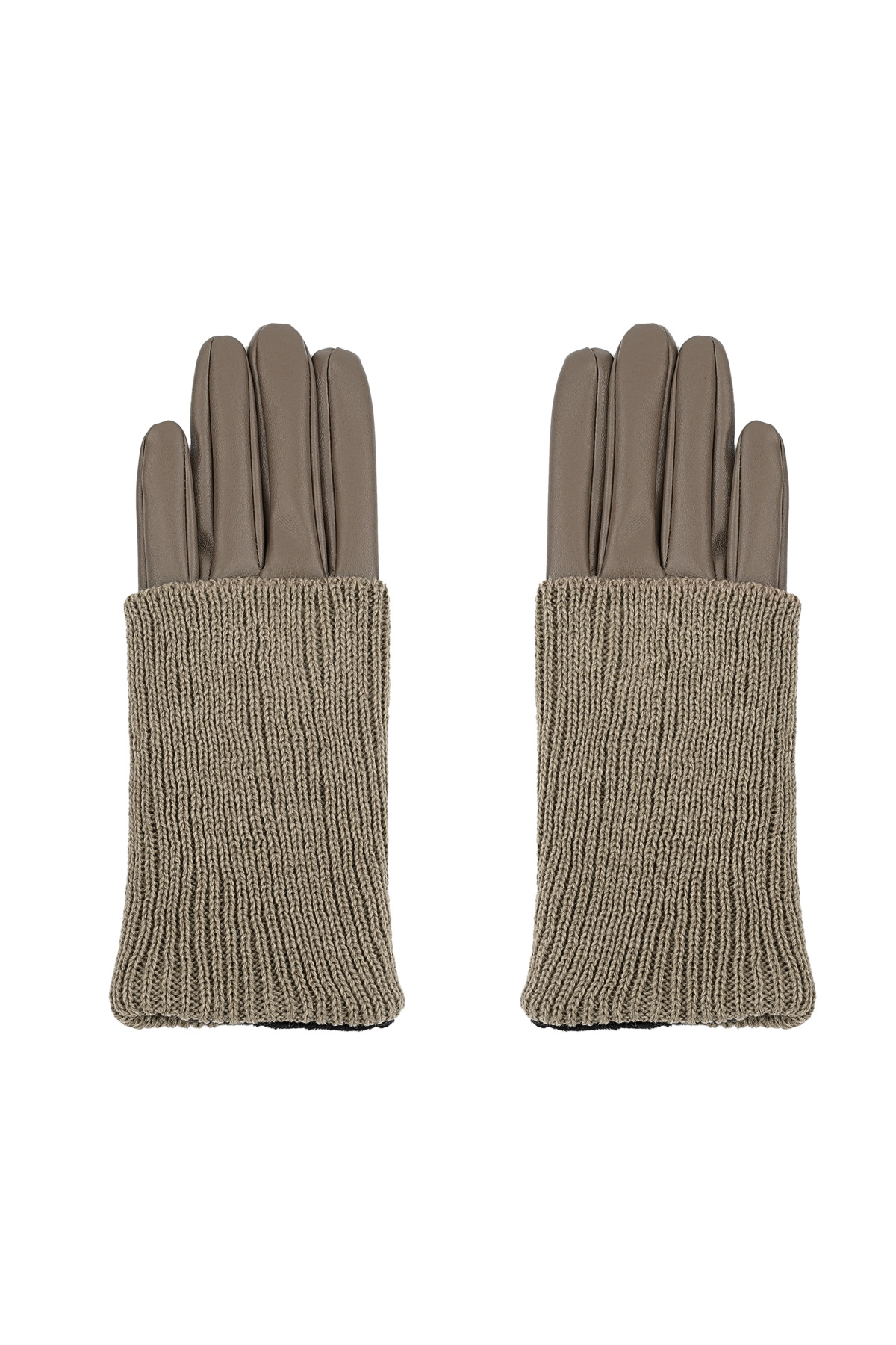 Kuschelige Strickhandschuhe - braun 