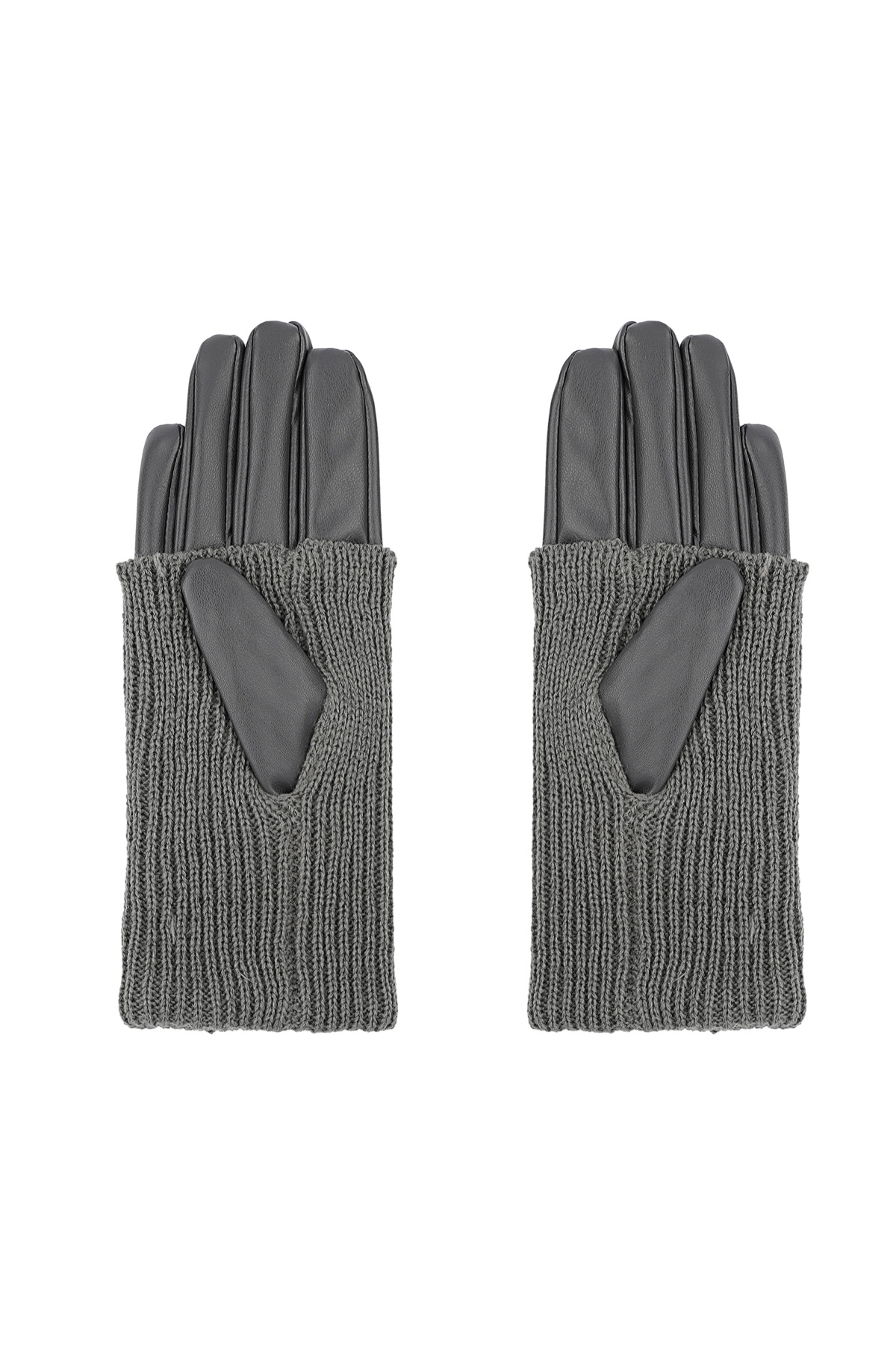 Gants en tricot douillet - gris h5 Image3