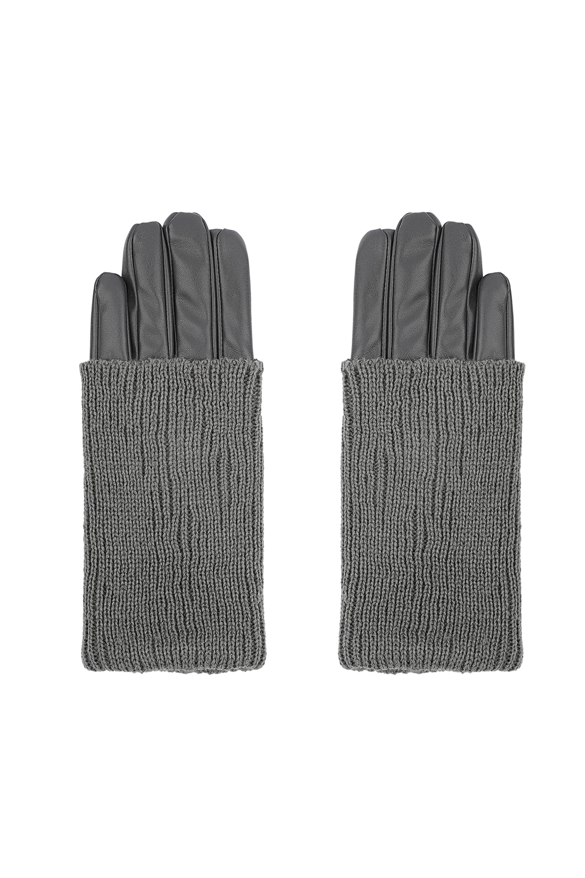 Gants en tricot douillet - gris h5 