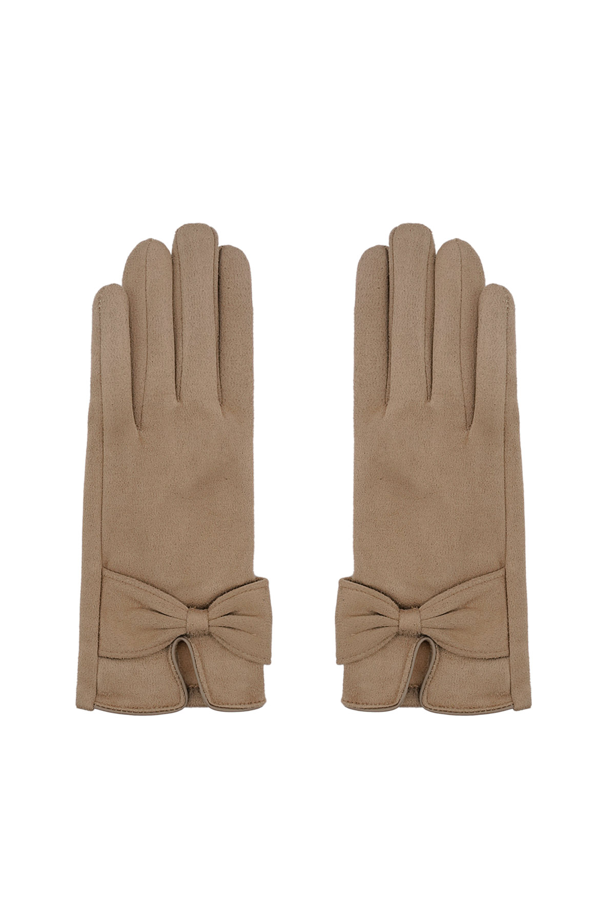 Classic bow gloves - brown h5 