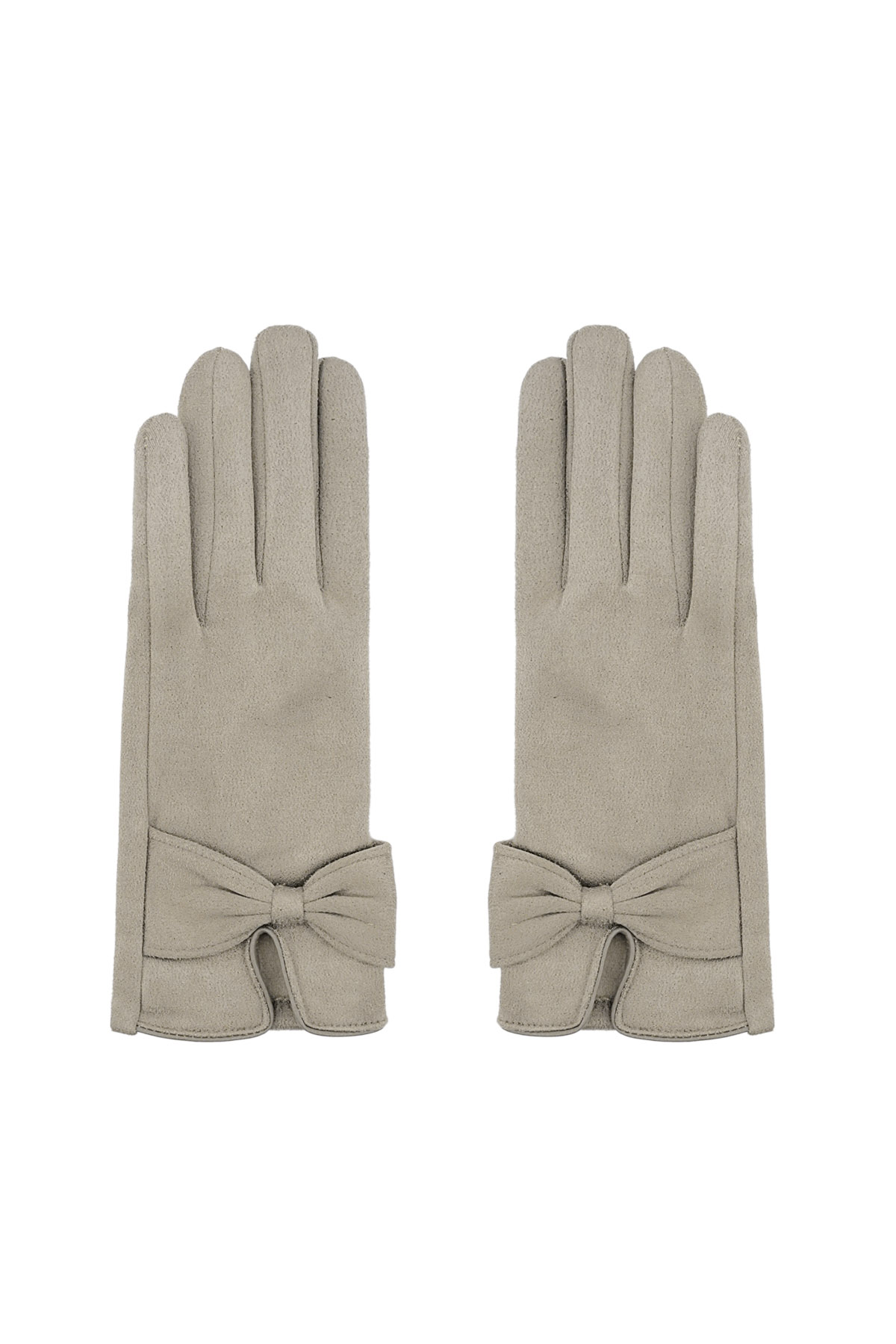 Classic bow gloves - beige h5 