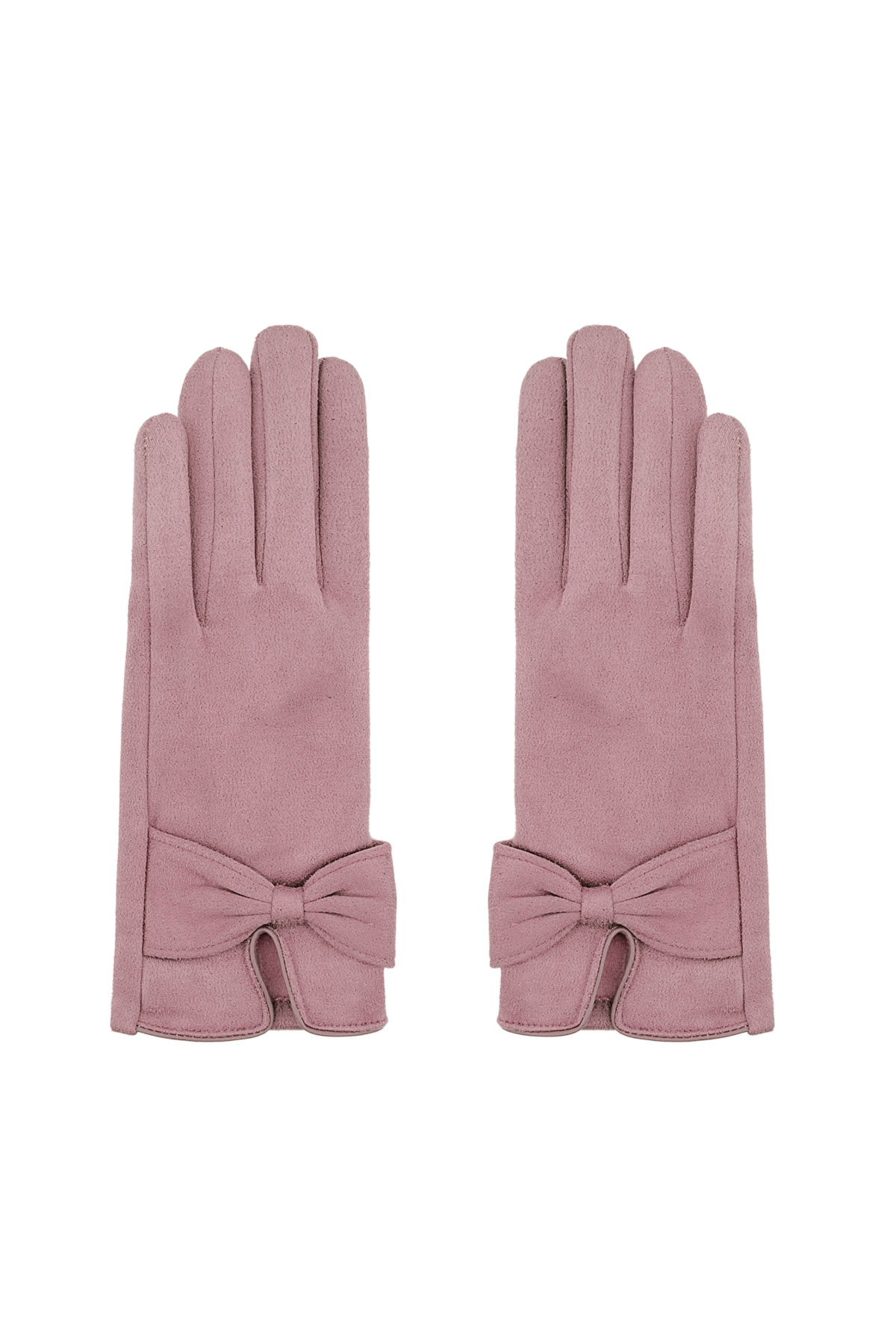 Klassische Handschuhe mit Schleife - rosa h5 