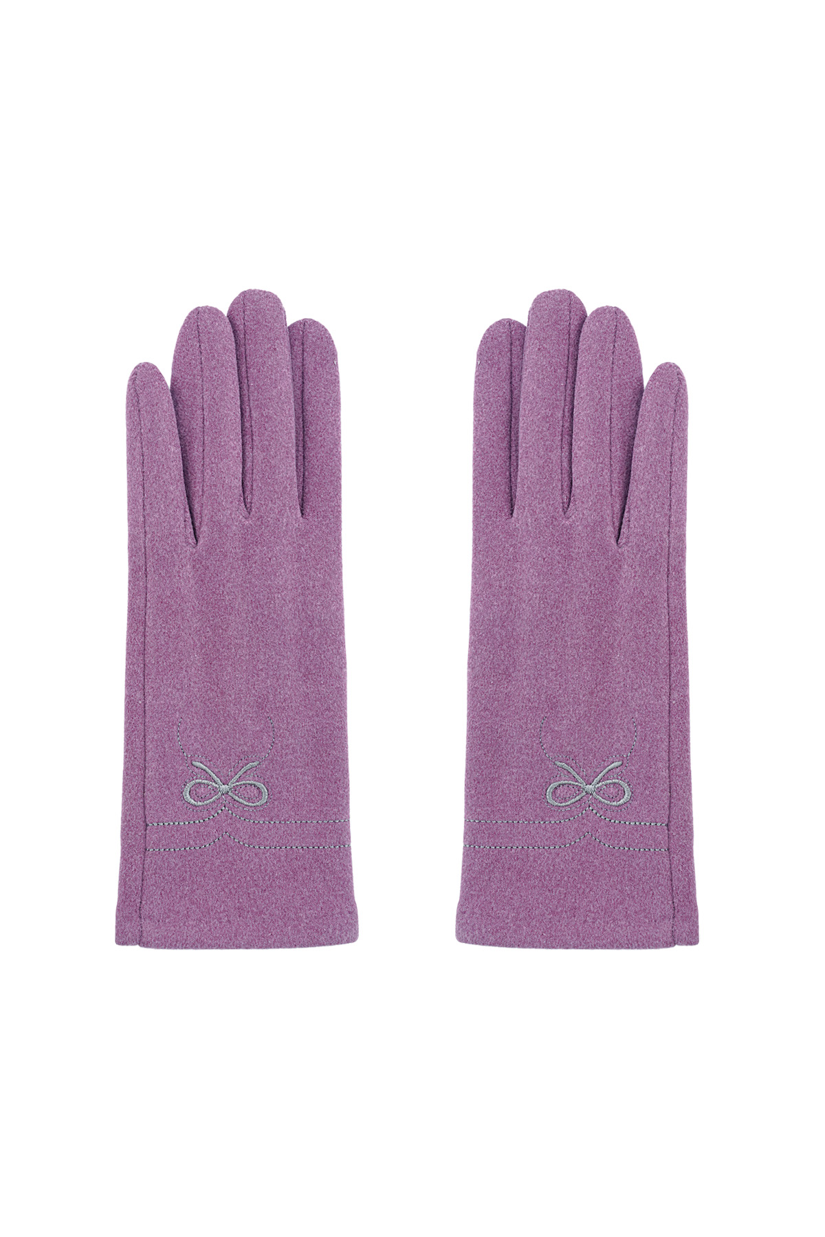 Delicate bow gloves - purple h5 