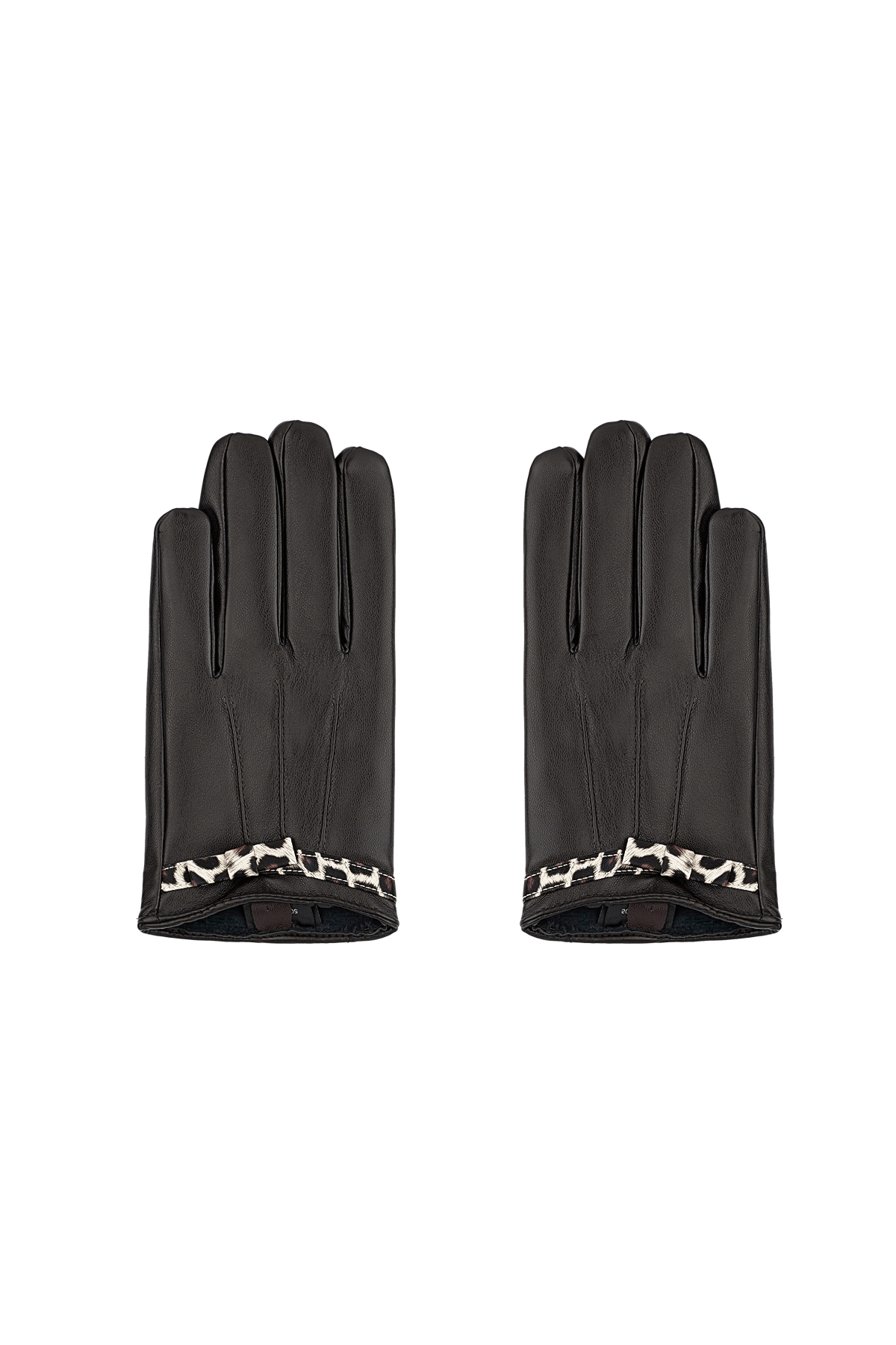 Handschuhe kuscheliger Leopard - dunkelbraun