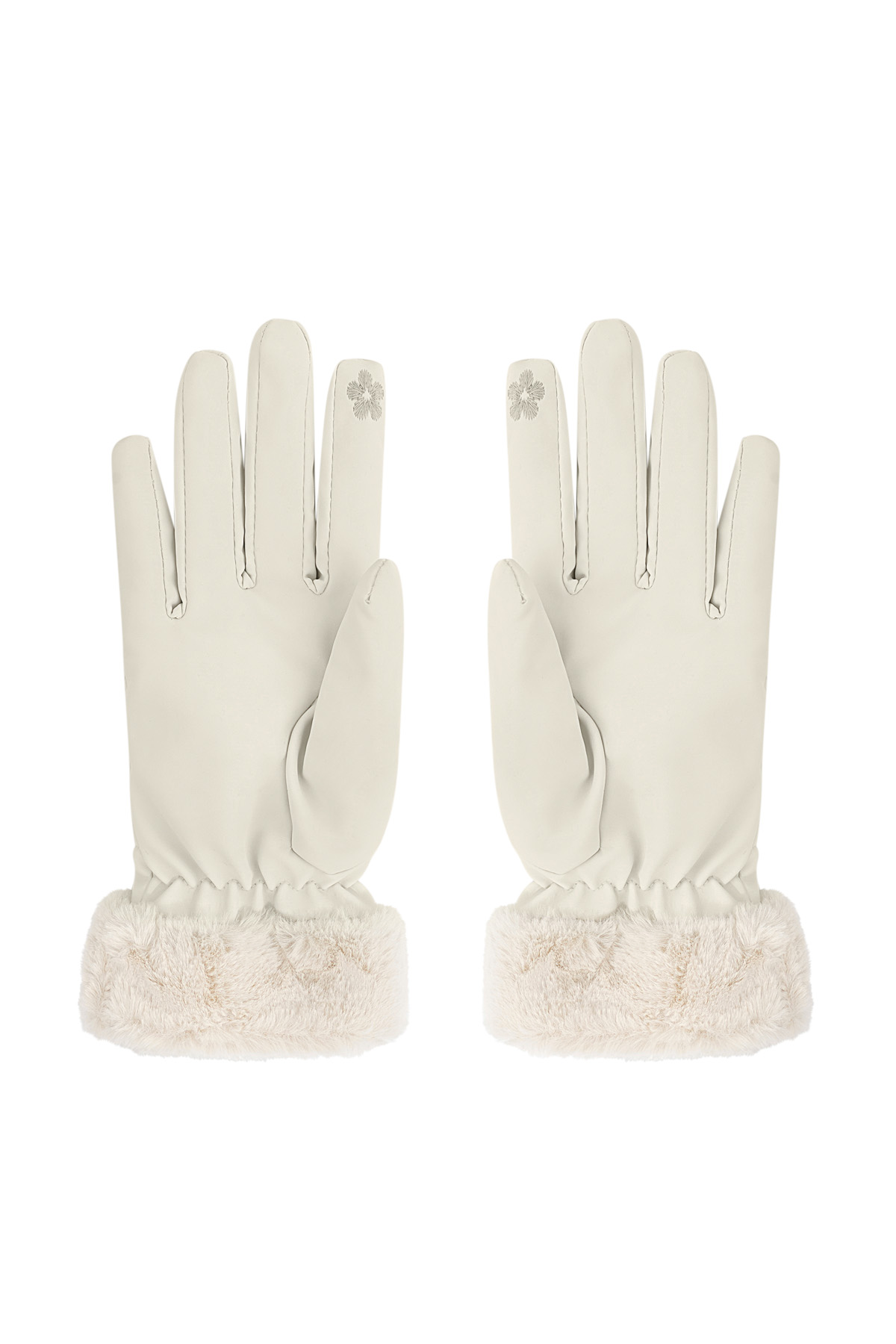 Gants en fourrure - beige h5 Image3