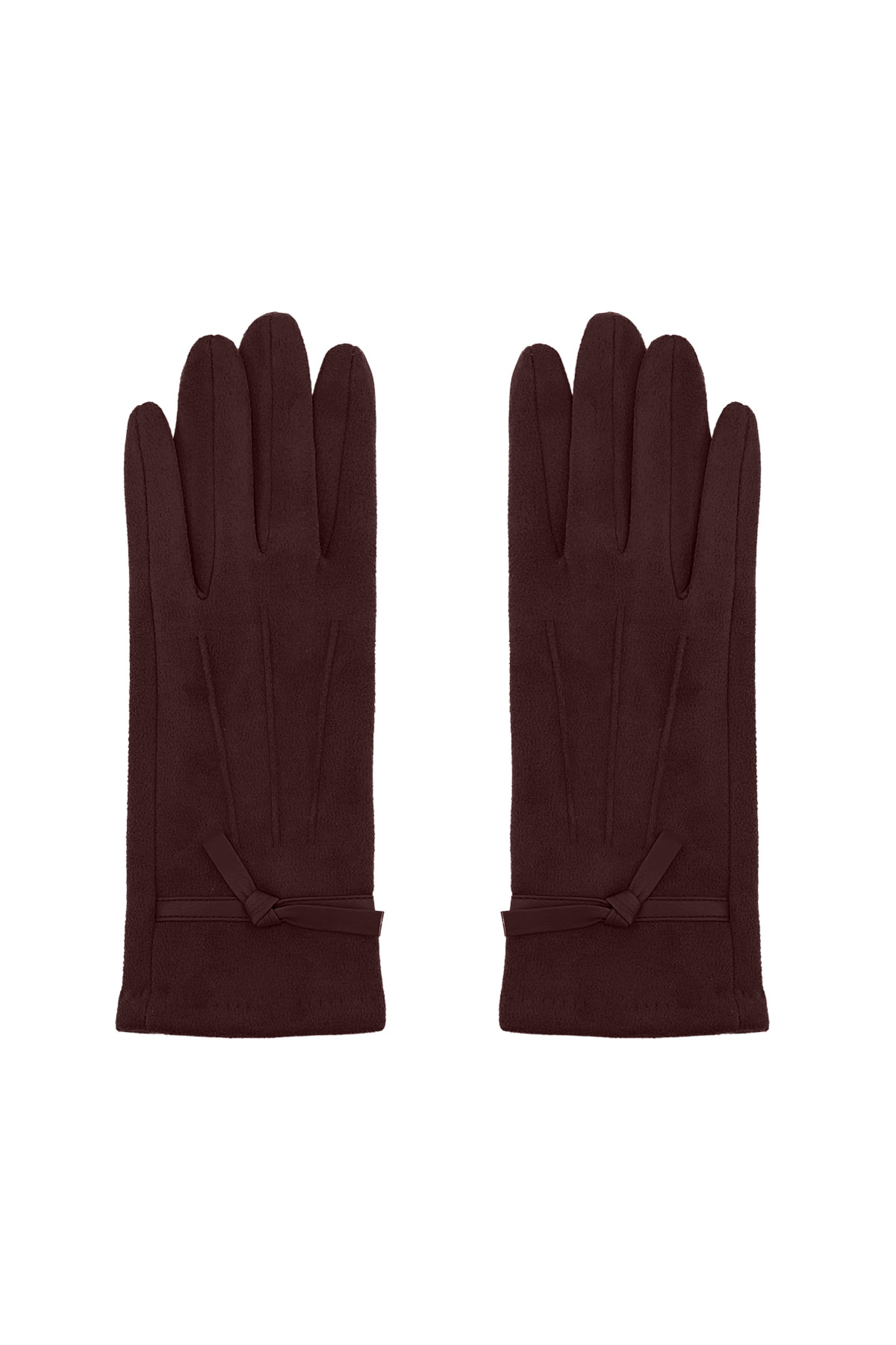 Gants chics en ruban - marron Image3