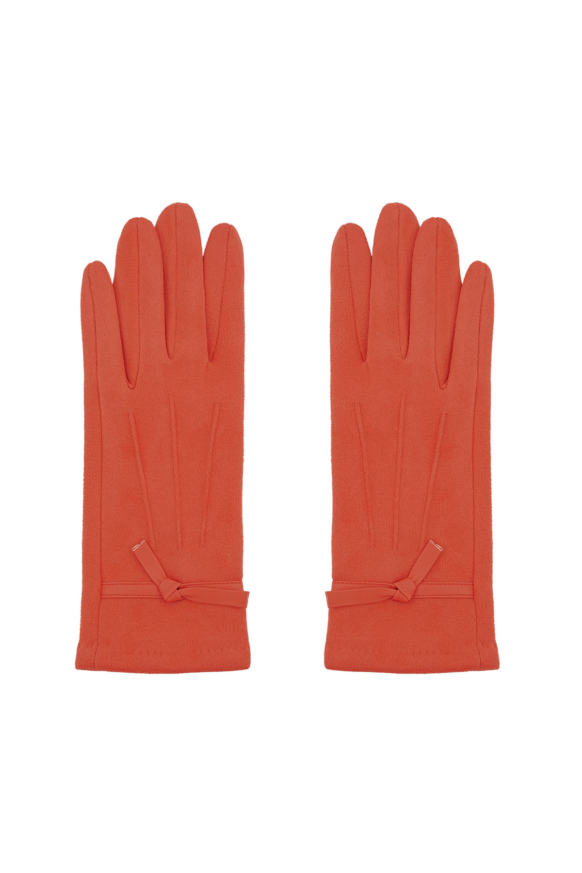 Schicke Handschuhe mit Bändern - orange h5 