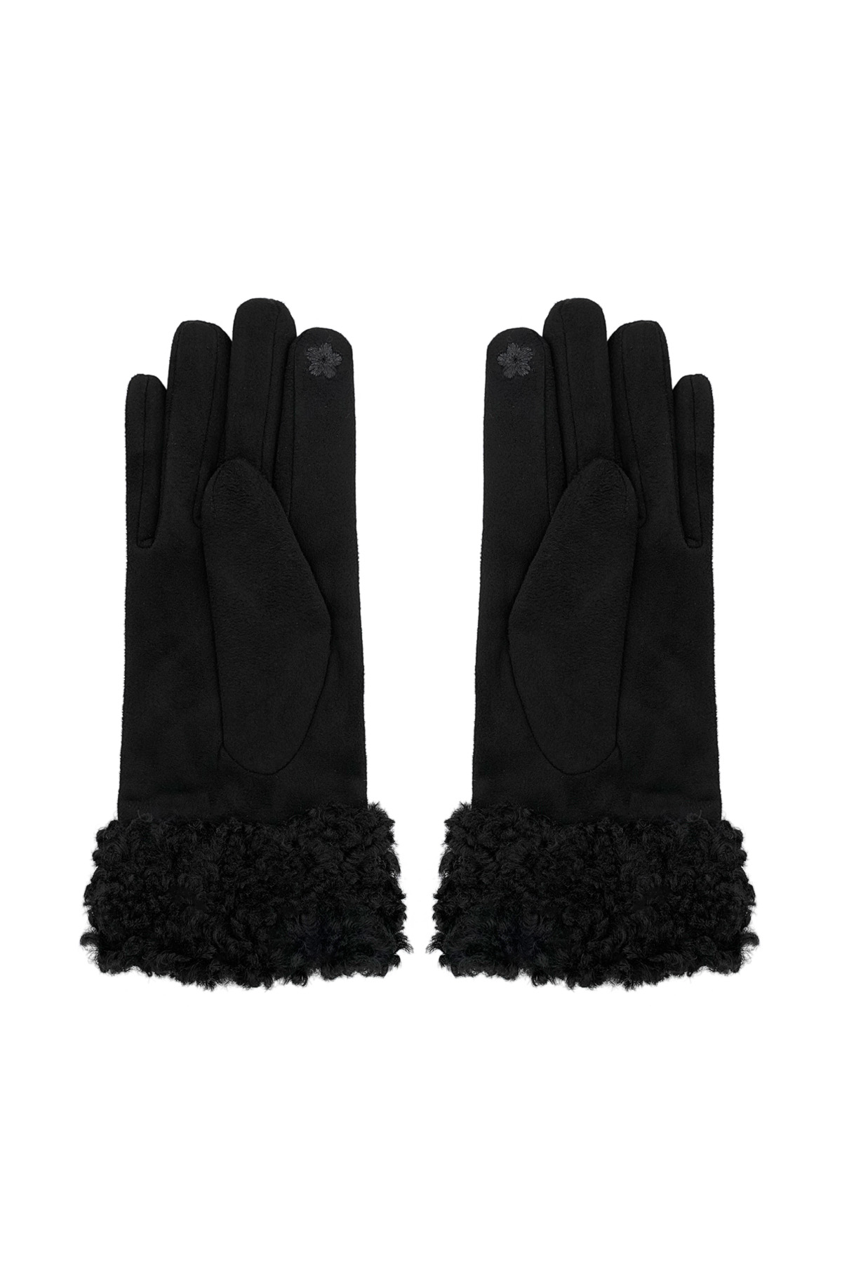 Fuzzy handschoenen - zwart h5 Afbeelding3