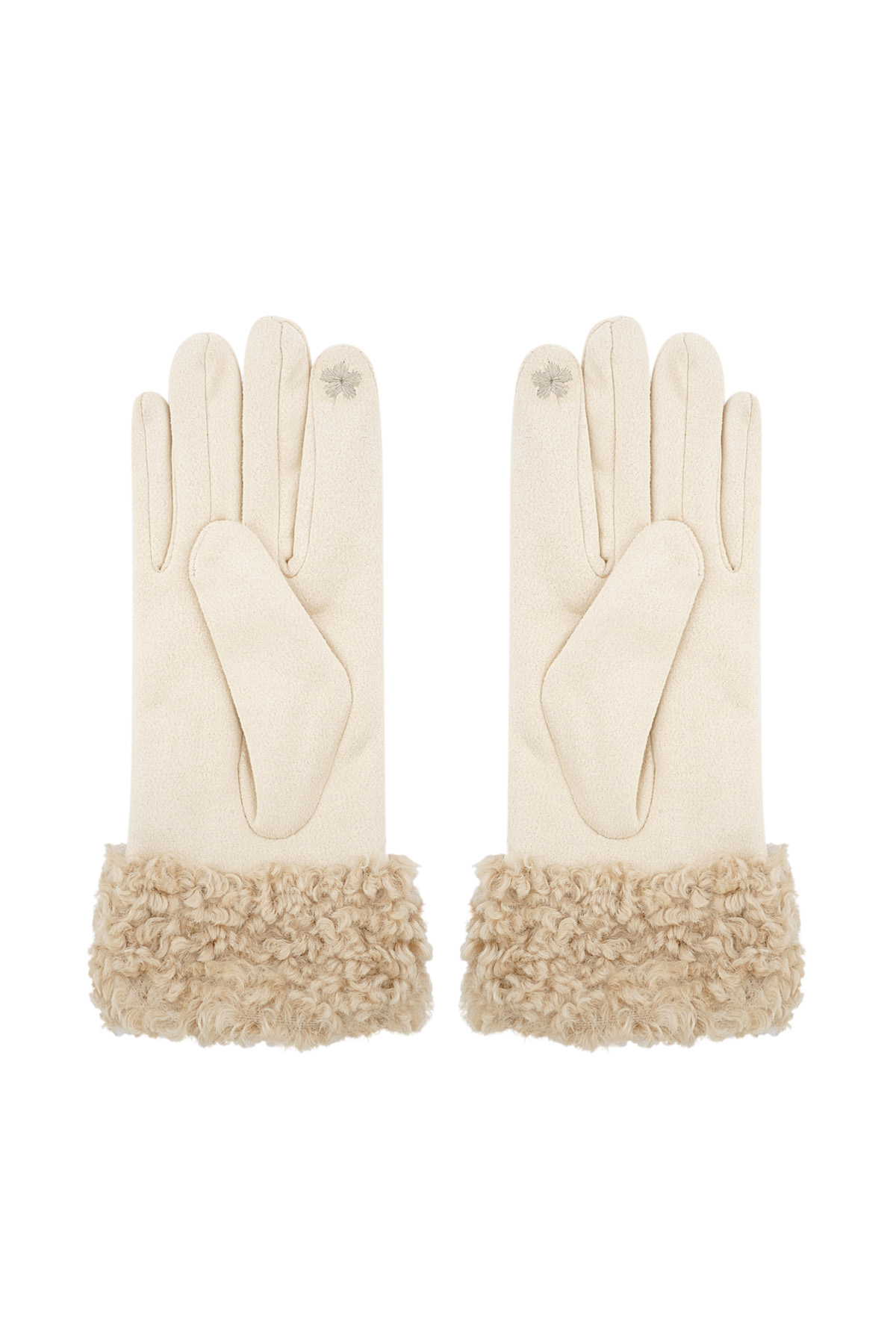 Fuzzy handschoenen - beige h5 Afbeelding3