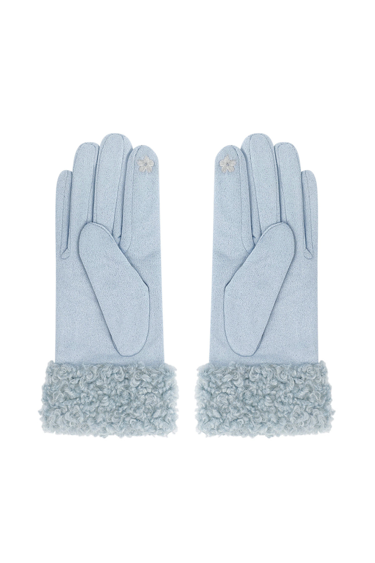 Fuzzy handschoenen - blauw h5 Afbeelding3