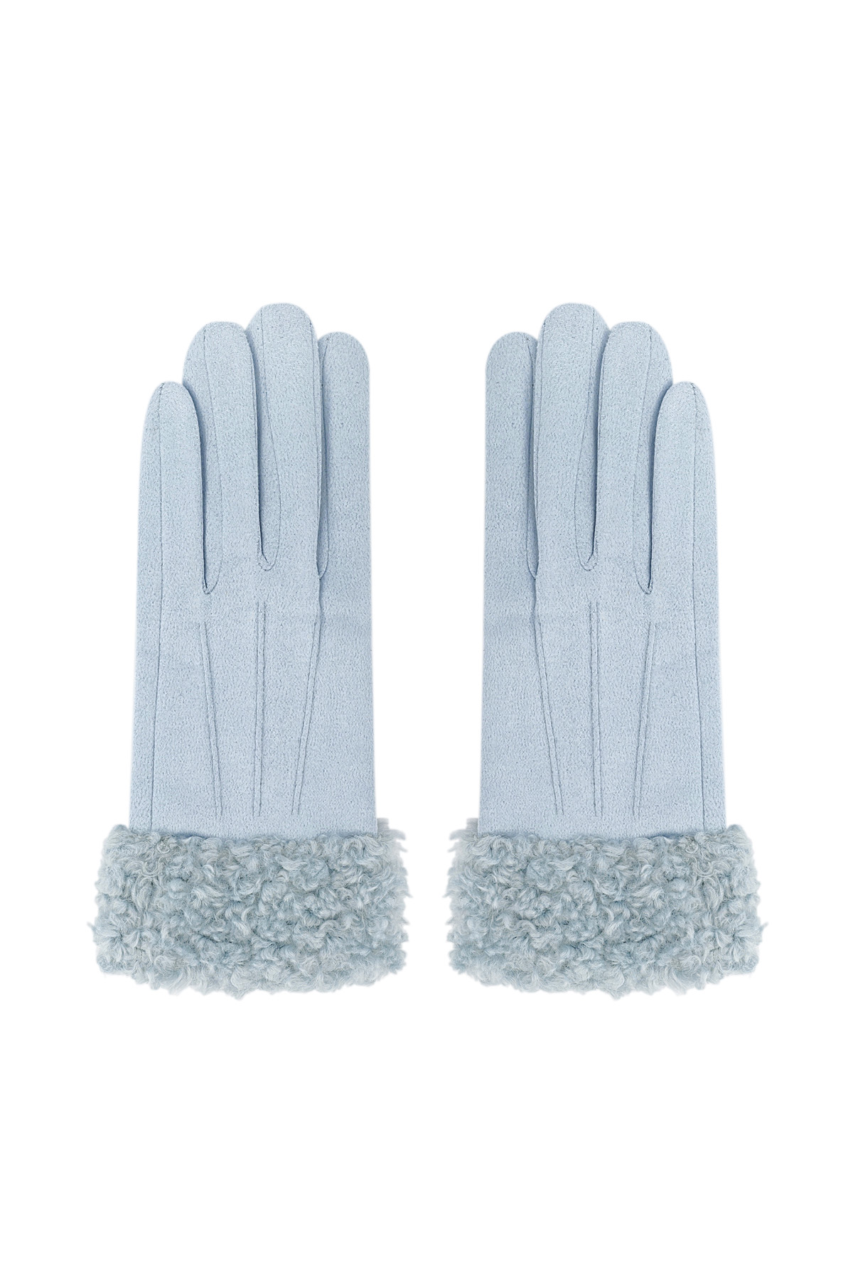 Fuzzy handschoenen - blauw h5 