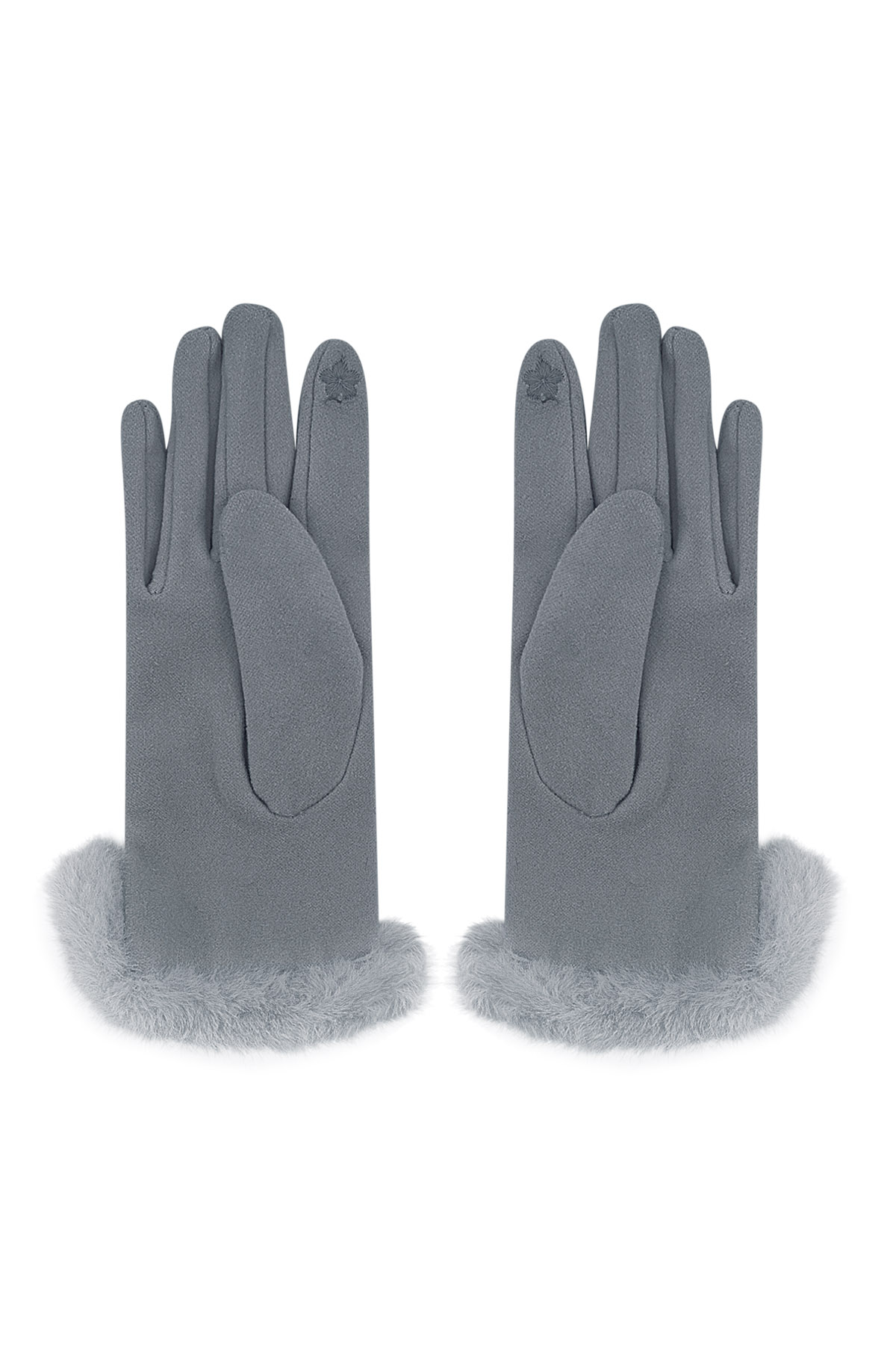 Fluffy elegance glove - grijs h5 Afbeelding3