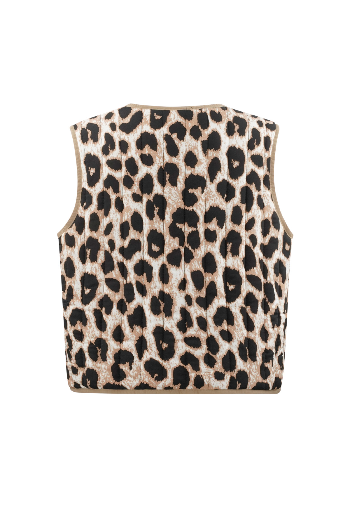 Gilet with bows and leopard print - beige h5 Picture5