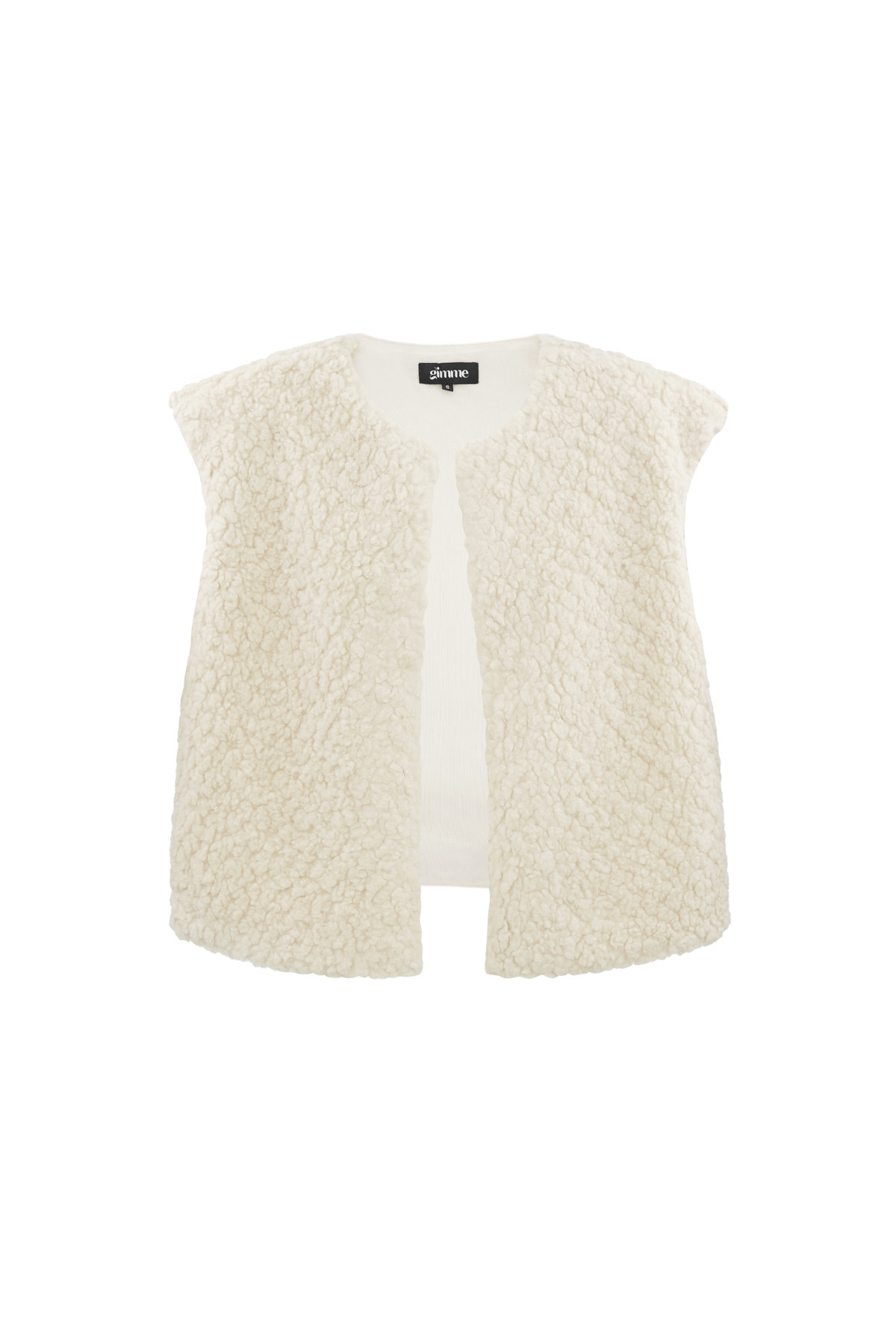 Gilet Teddy - bianco sporco 