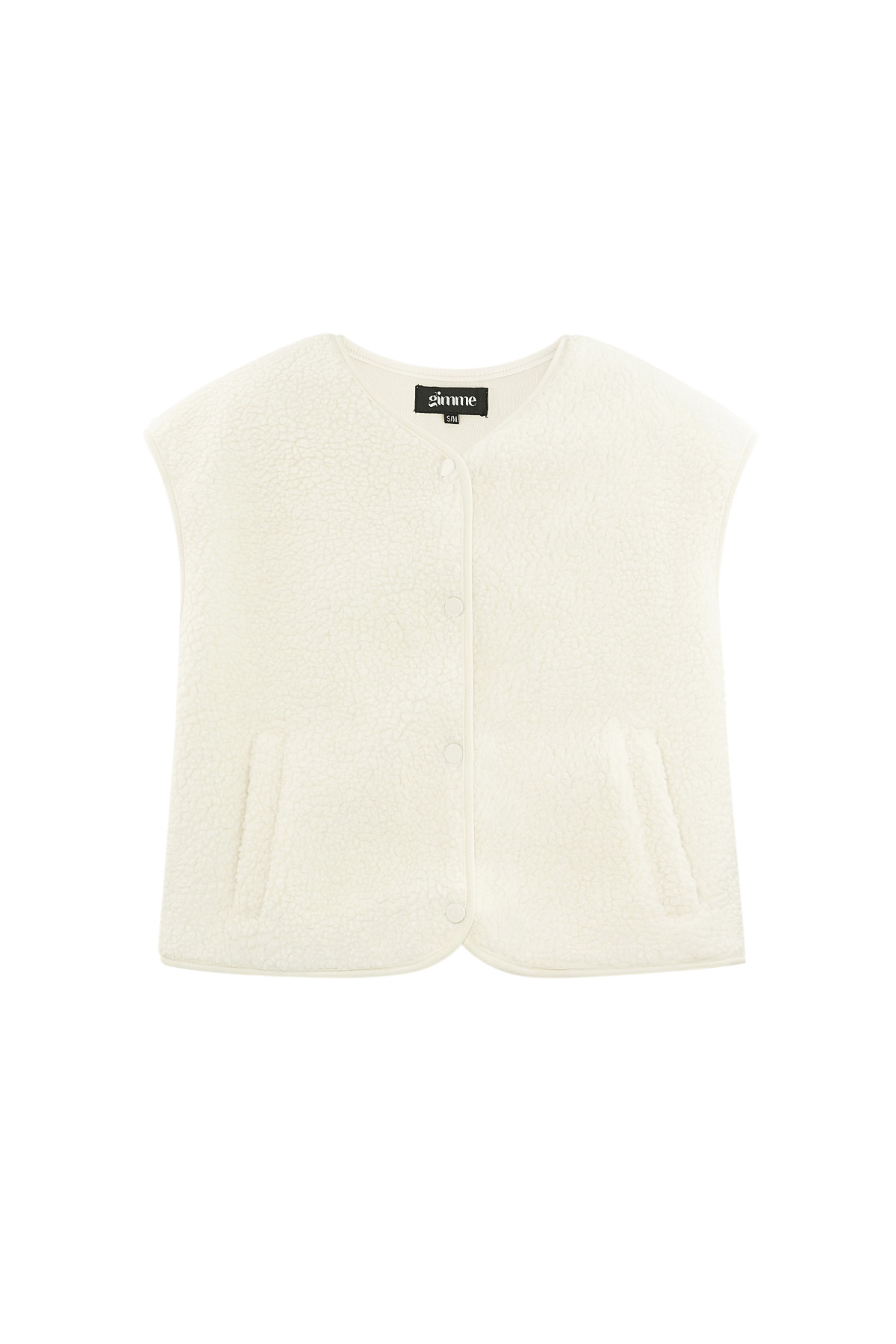 Gilet Fluffy Teddy - bianco sporco h5 