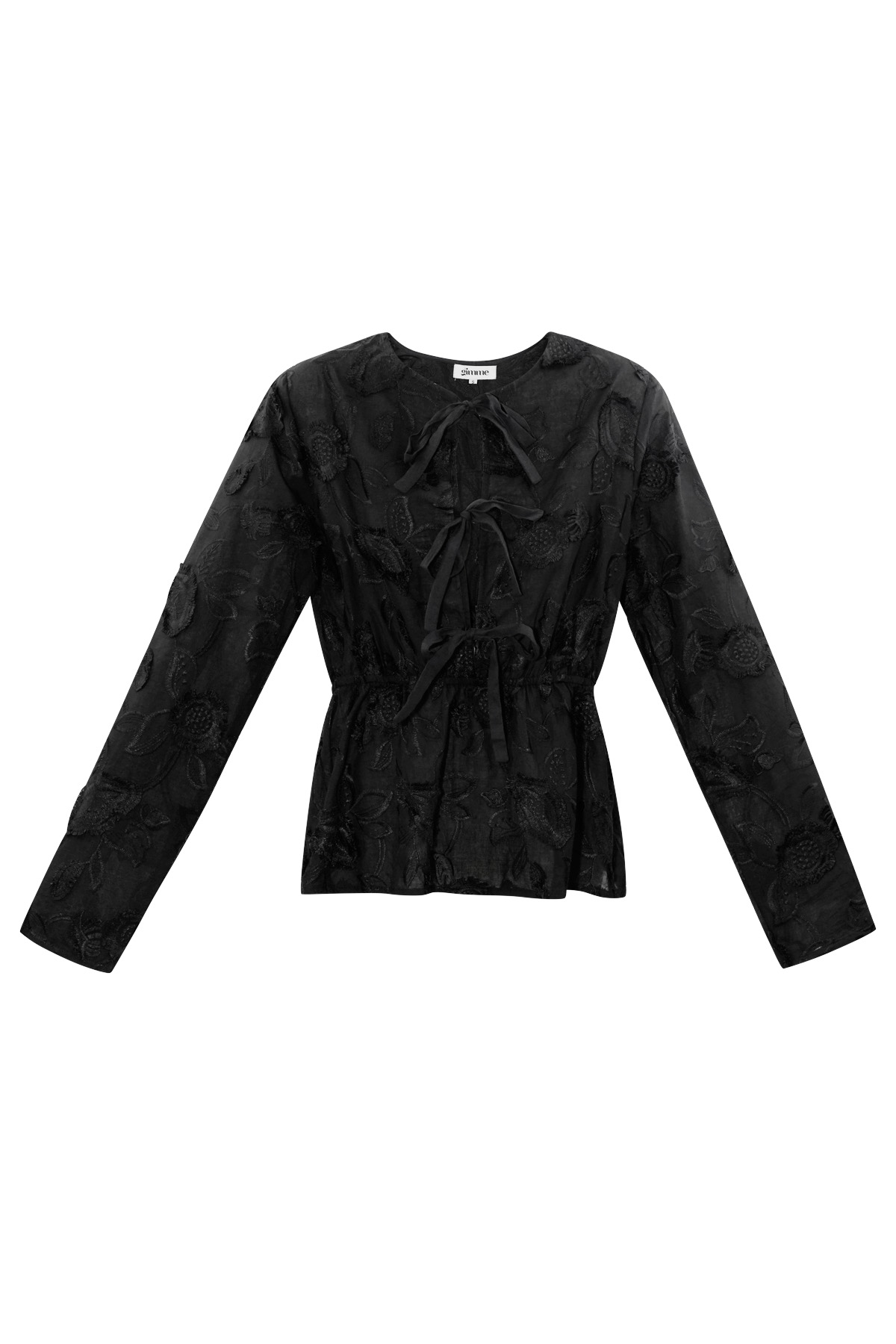 Top con fiocco Blossom - nero h5 