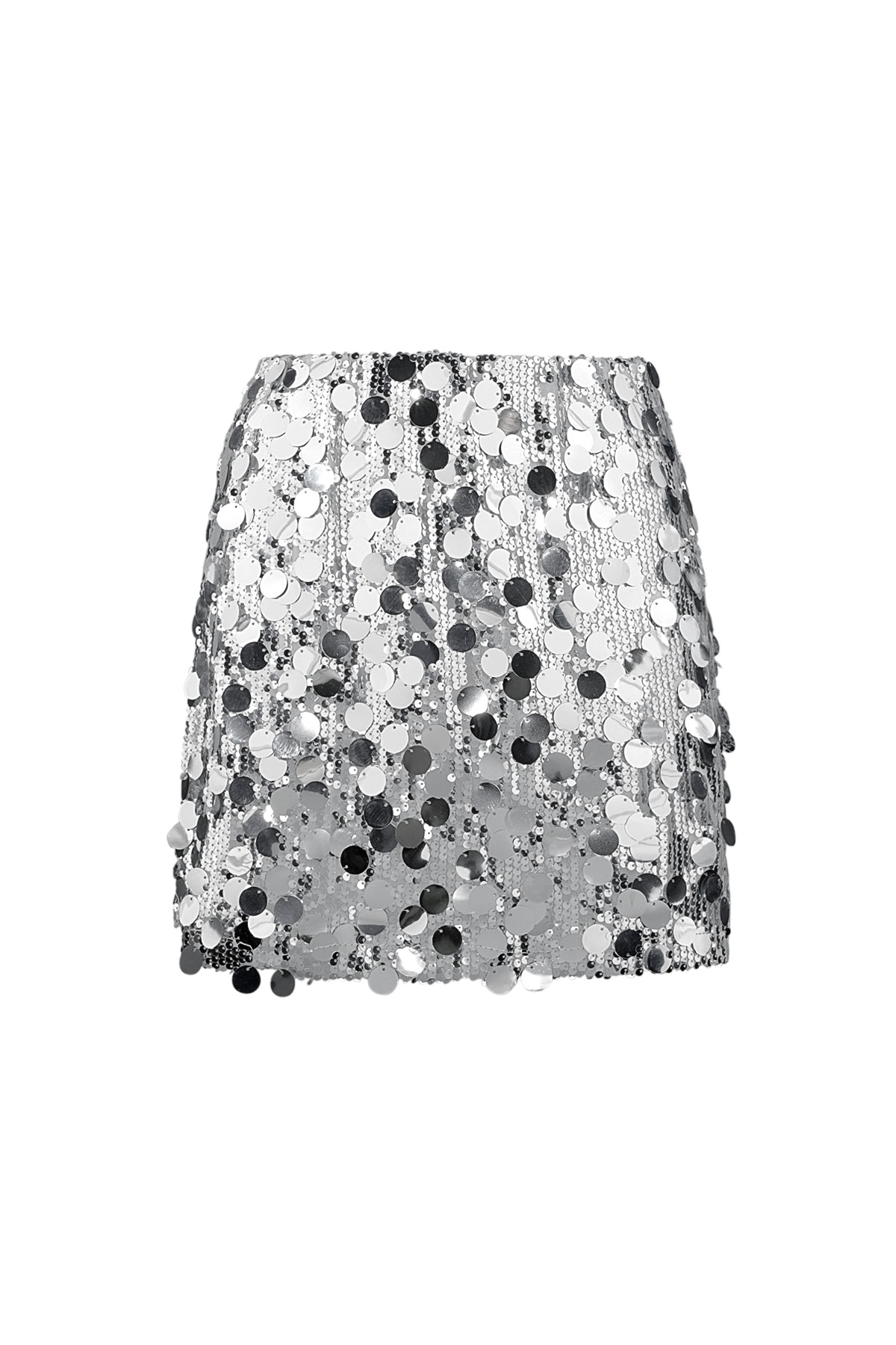 Falda imprescindible para fiestas: color plata h5 